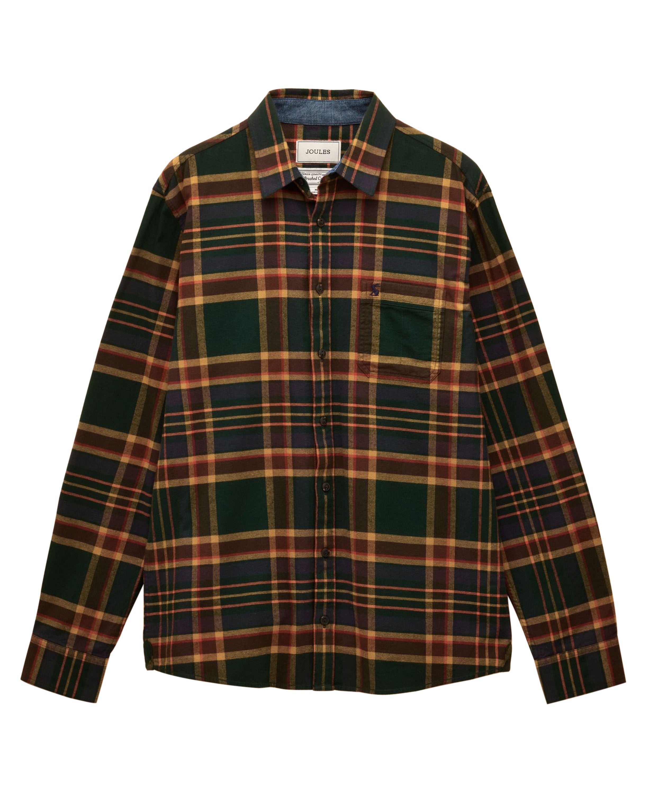 Brushed Flannel Cotton Shirt - Green