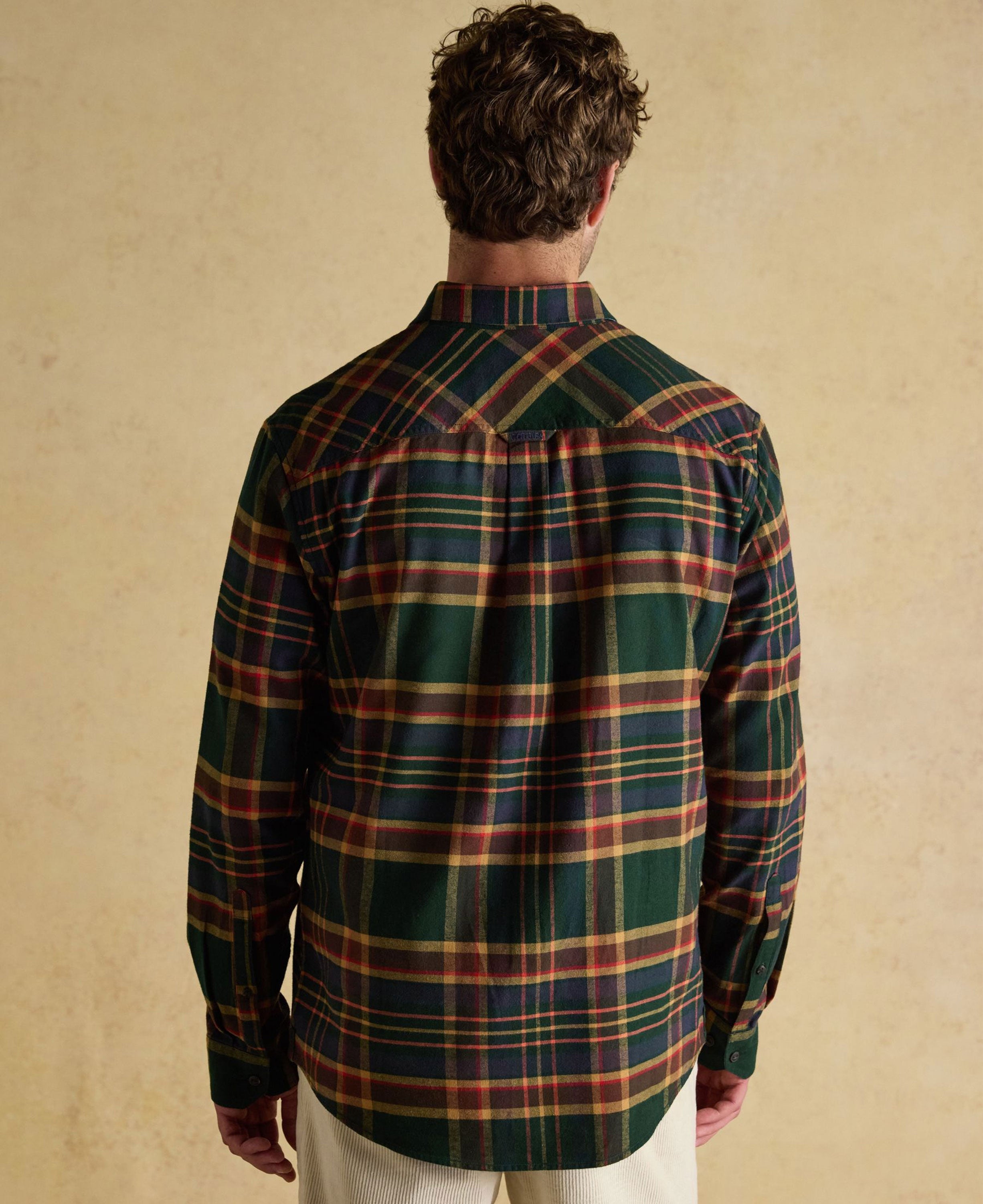 Brushed Flannel Cotton Shirt - Green