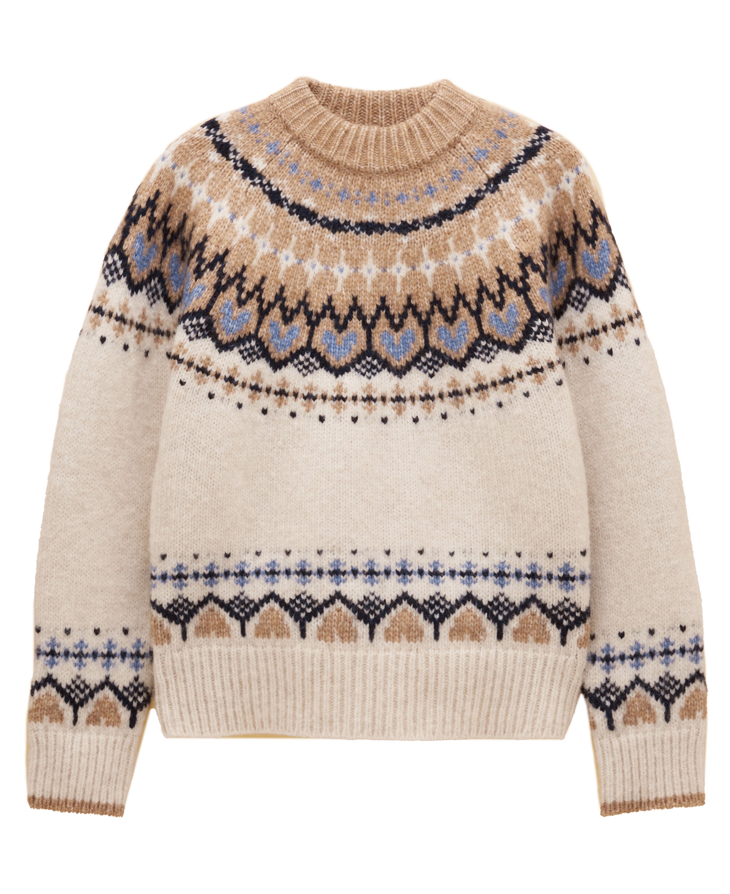 Charlie Fair Isle Knitted Jumper - Cream