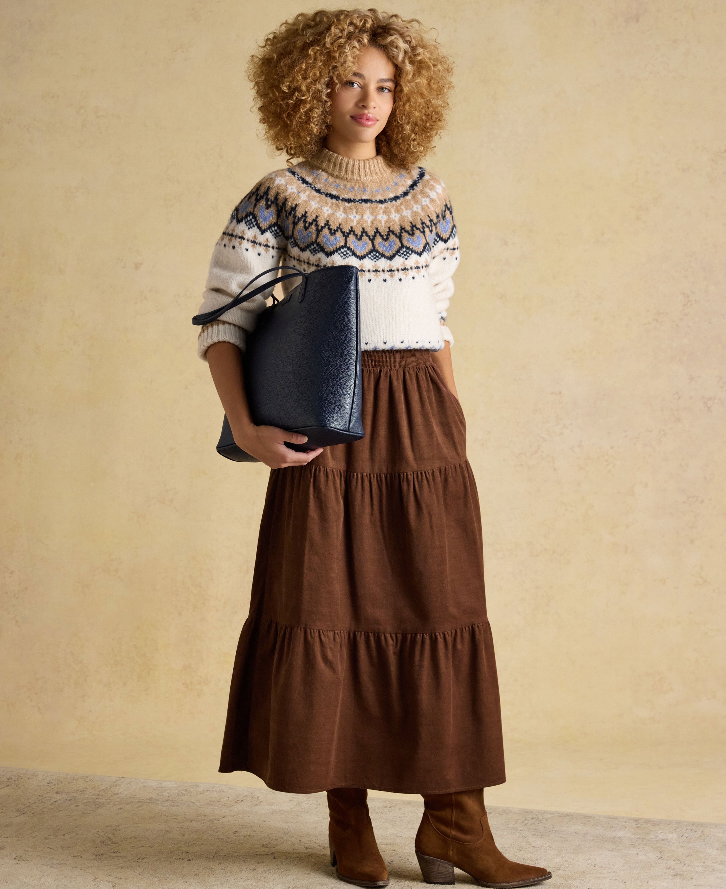 Charlie Fair Isle Knitted Jumper - Cream