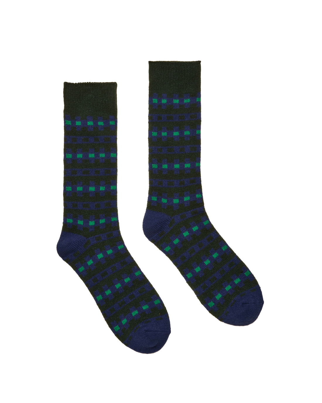 Cosy Geo Socks - Green