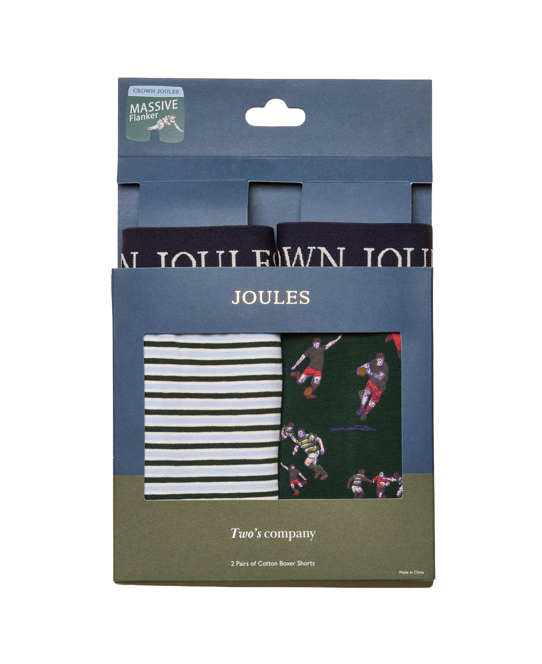 Crown Joules Boxer Shorts - Green/Blue