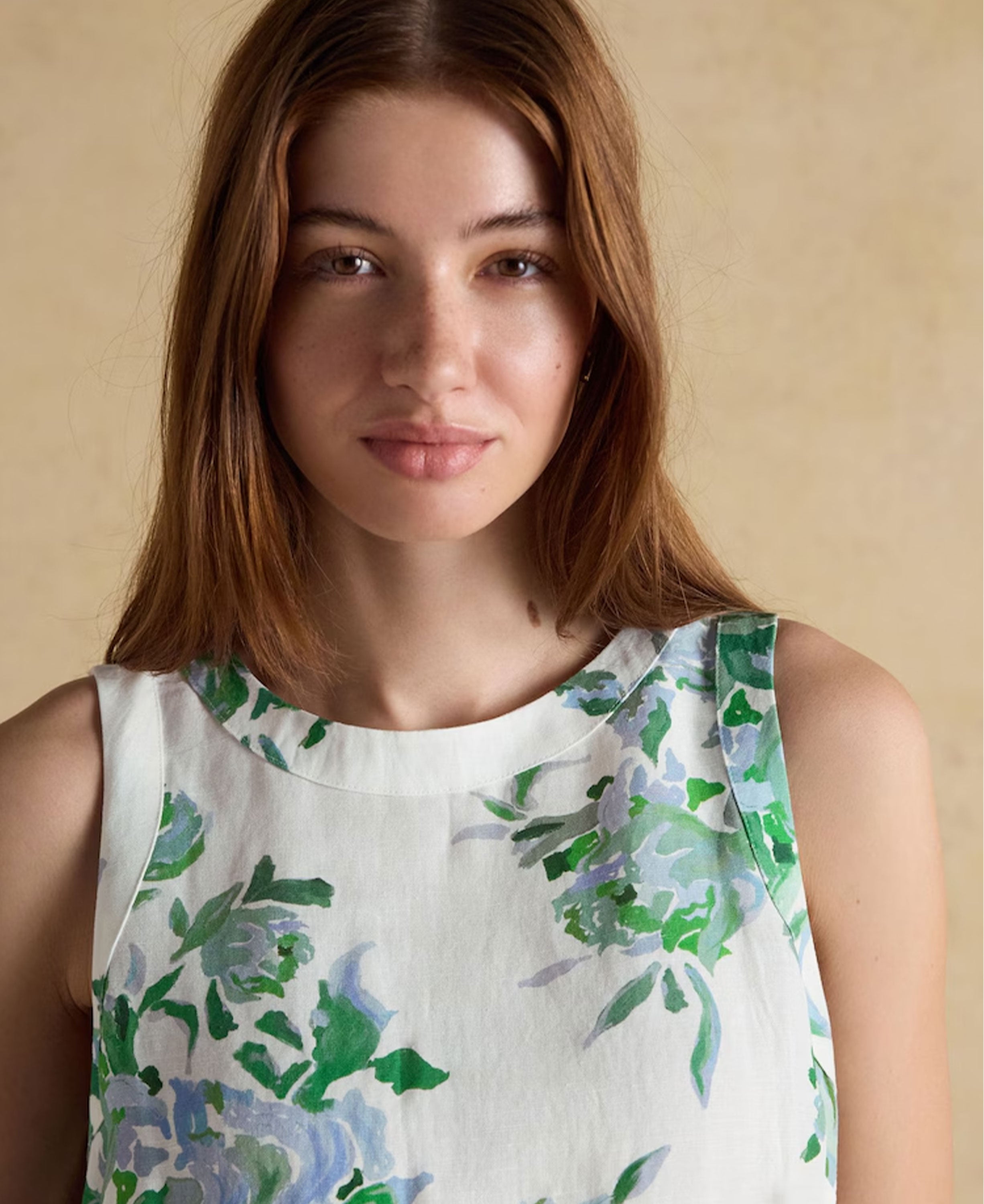 Delphine Dress - Blue/White Floral