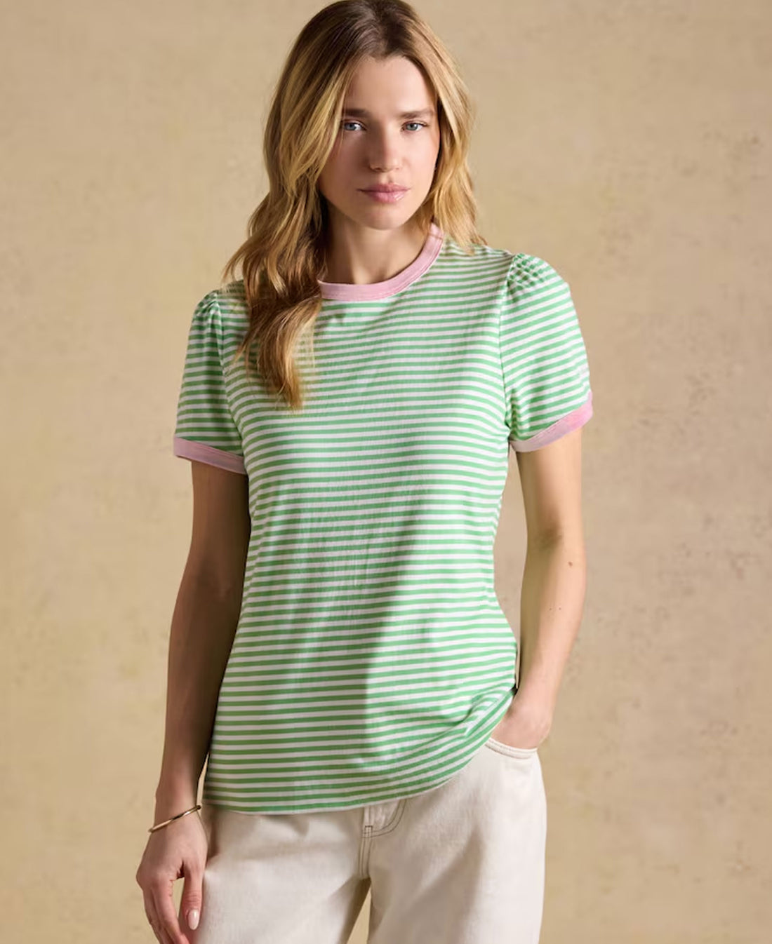 Erin T-Shirt - Green Stripe