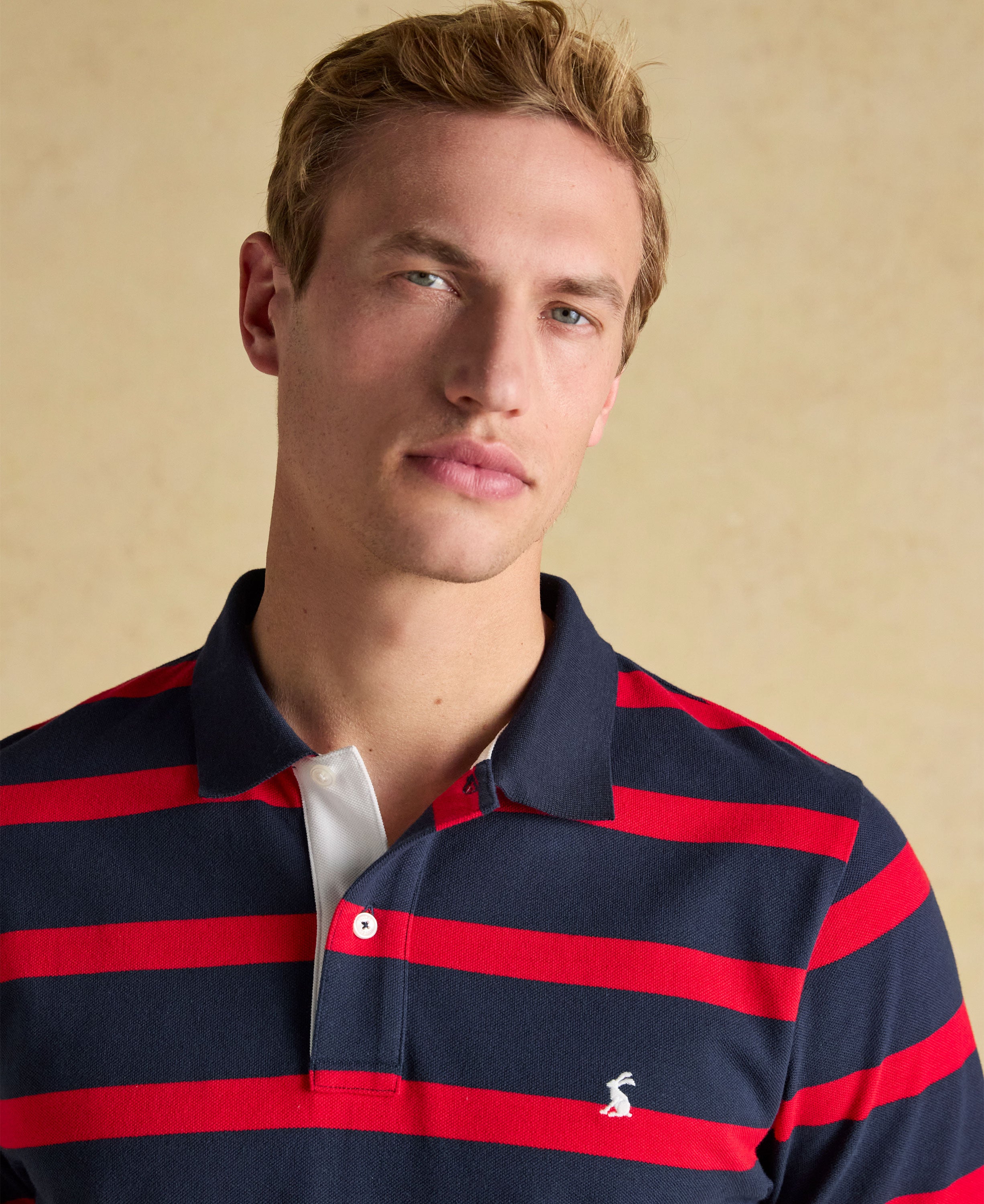 Woody Polo Shirt - Navy Red Stripe