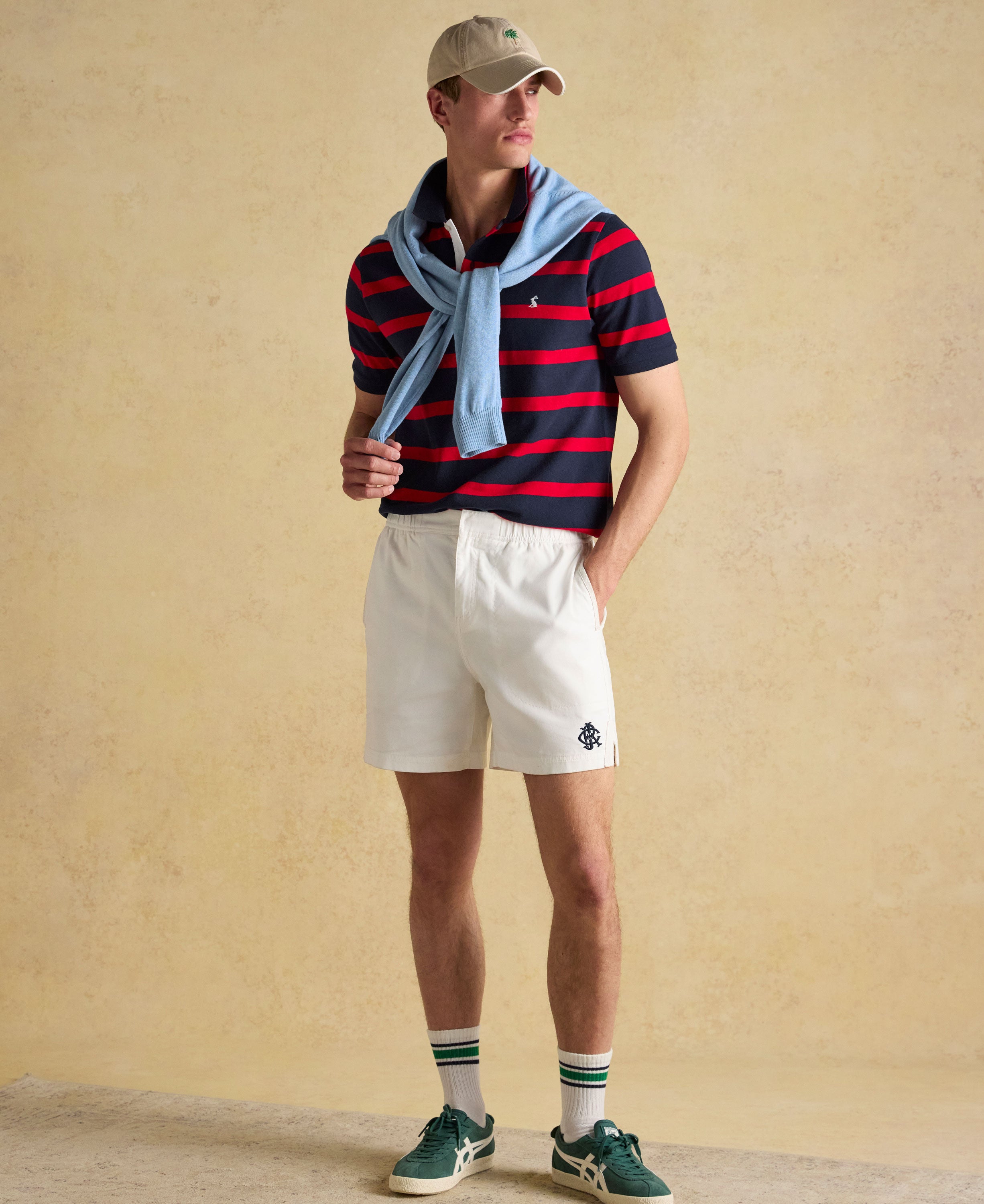 Woody Polo Shirt - Navy Red Stripe