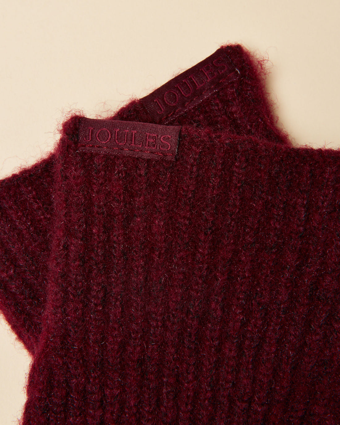 Fine Knit Glove - Berry Red
