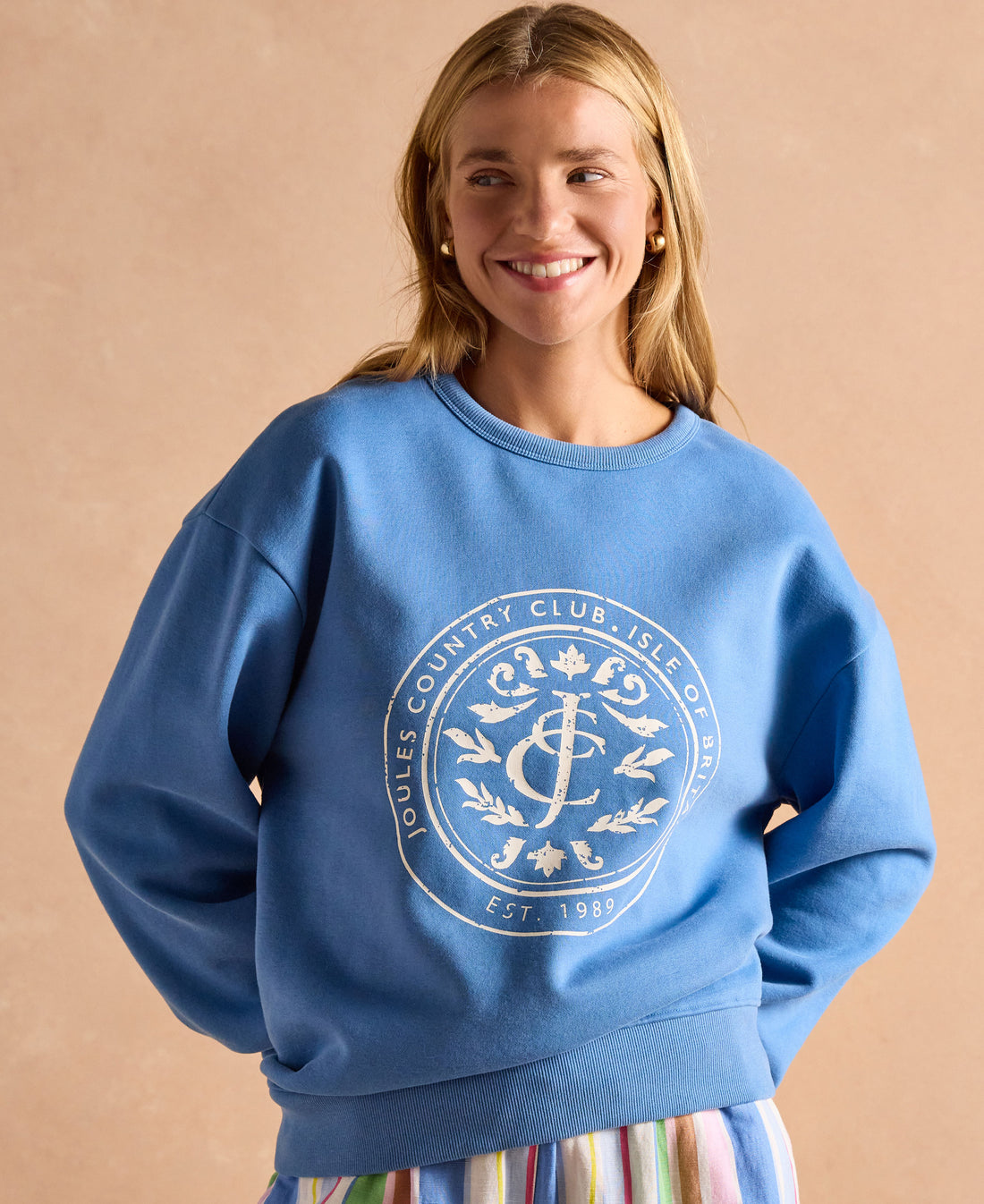 Graphic Crew Sweatshirt - Blue