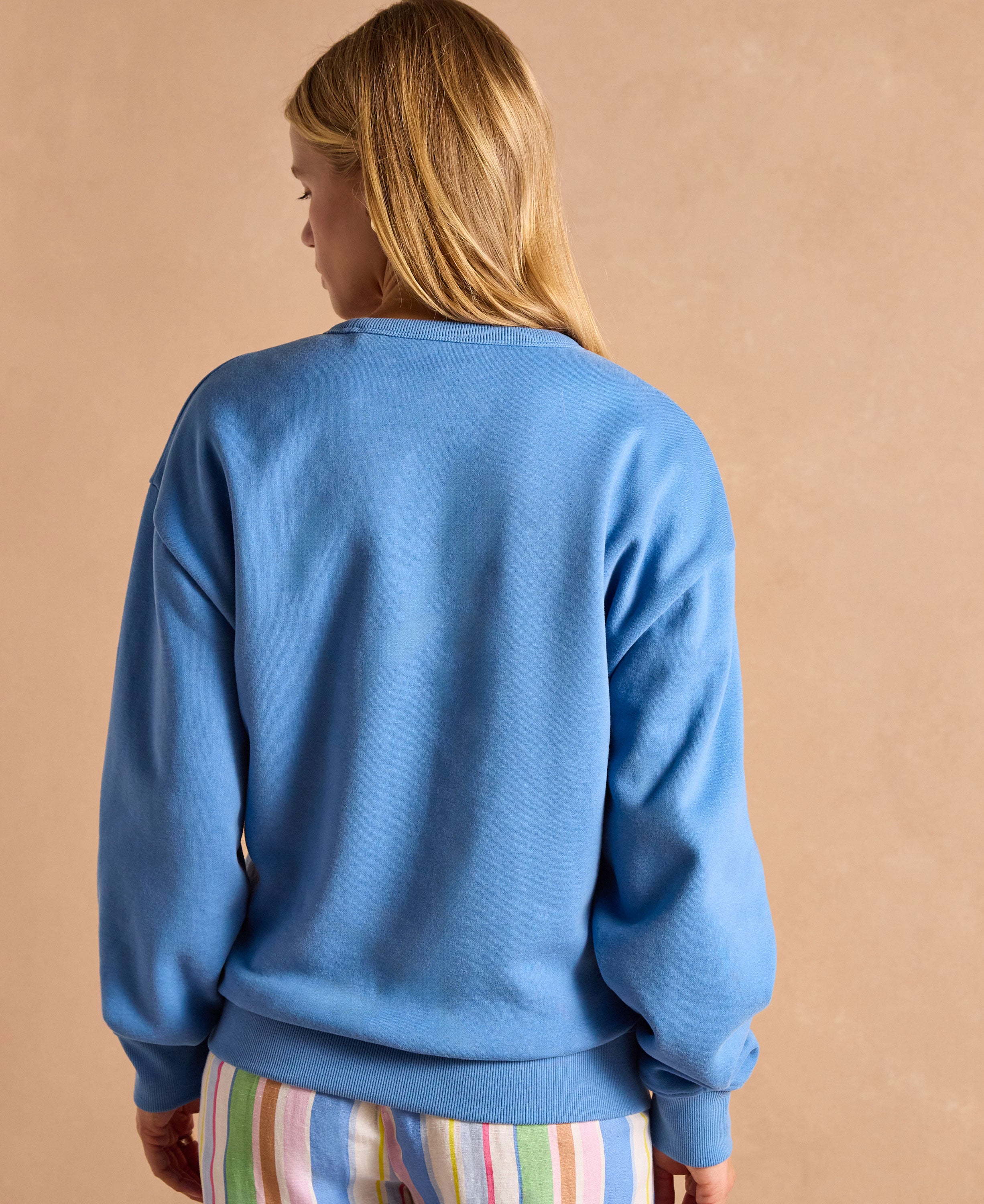 Graphic Crew Sweatshirt - Blue