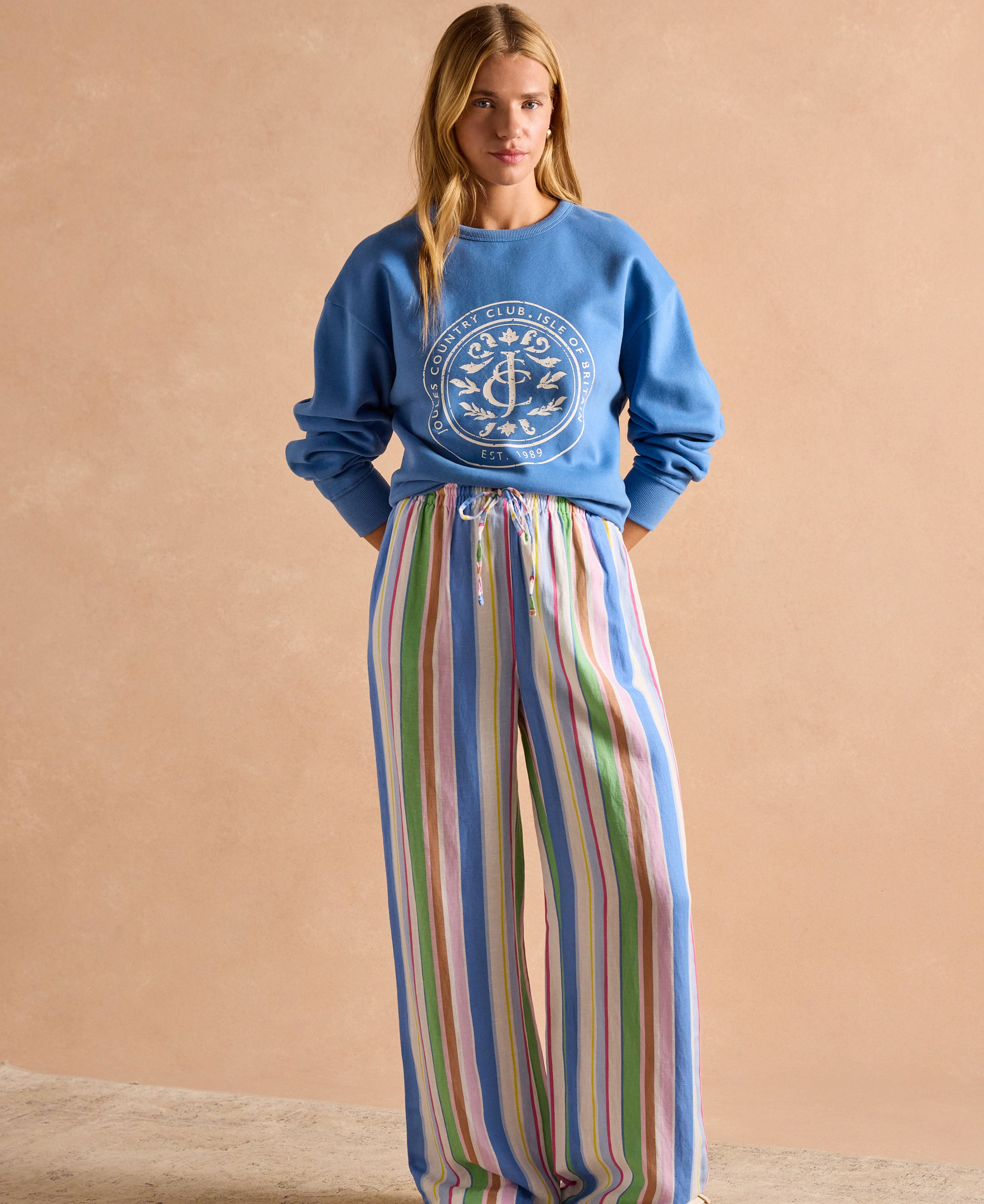 Graphic Crew Sweatshirt - Blue