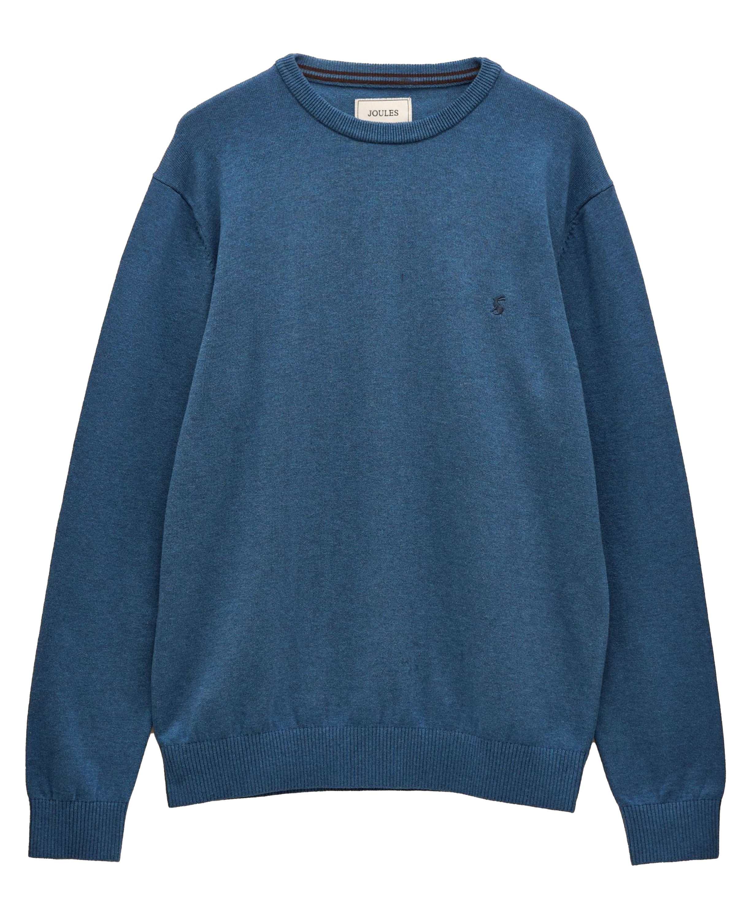 Hillside Crew Neck Knitted Jumper - Blue