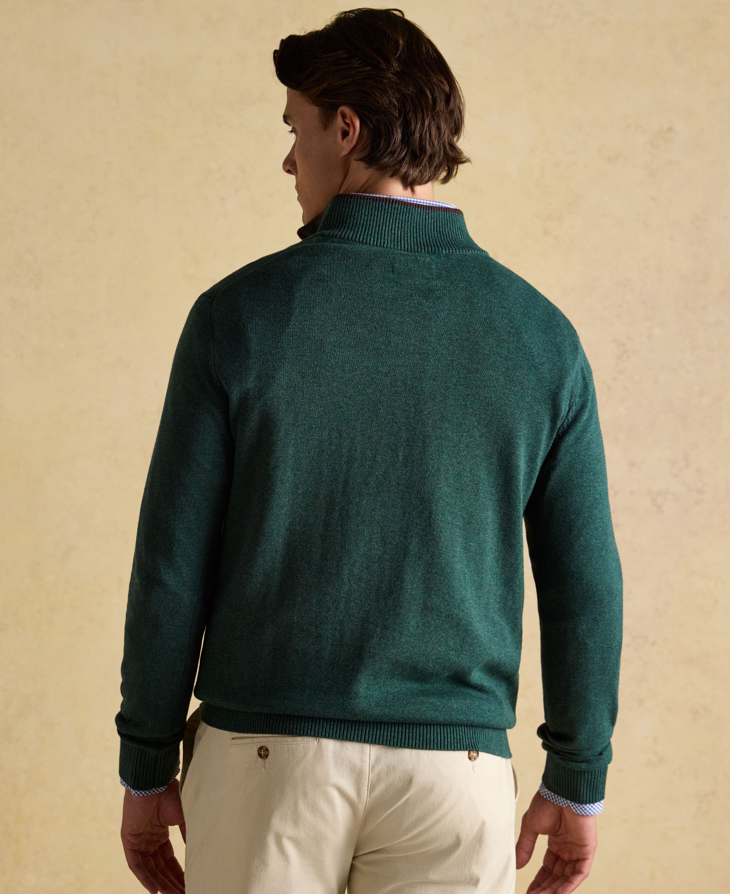 Hillside 1/4 Zip Jumper - Dark Green