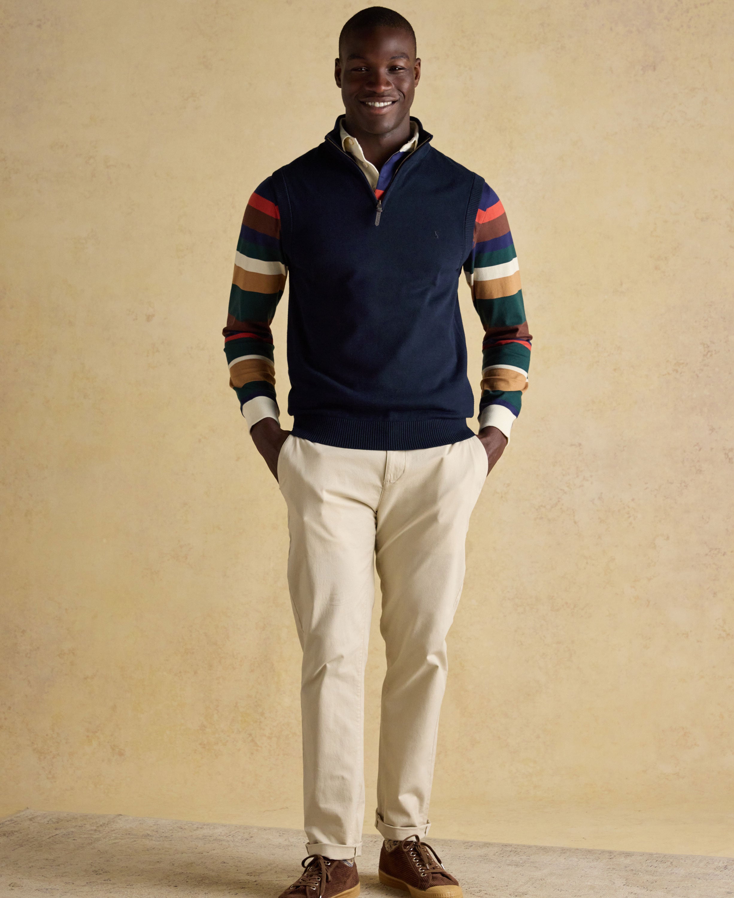 Hillside 1/4 Zip Tank Top - Navy