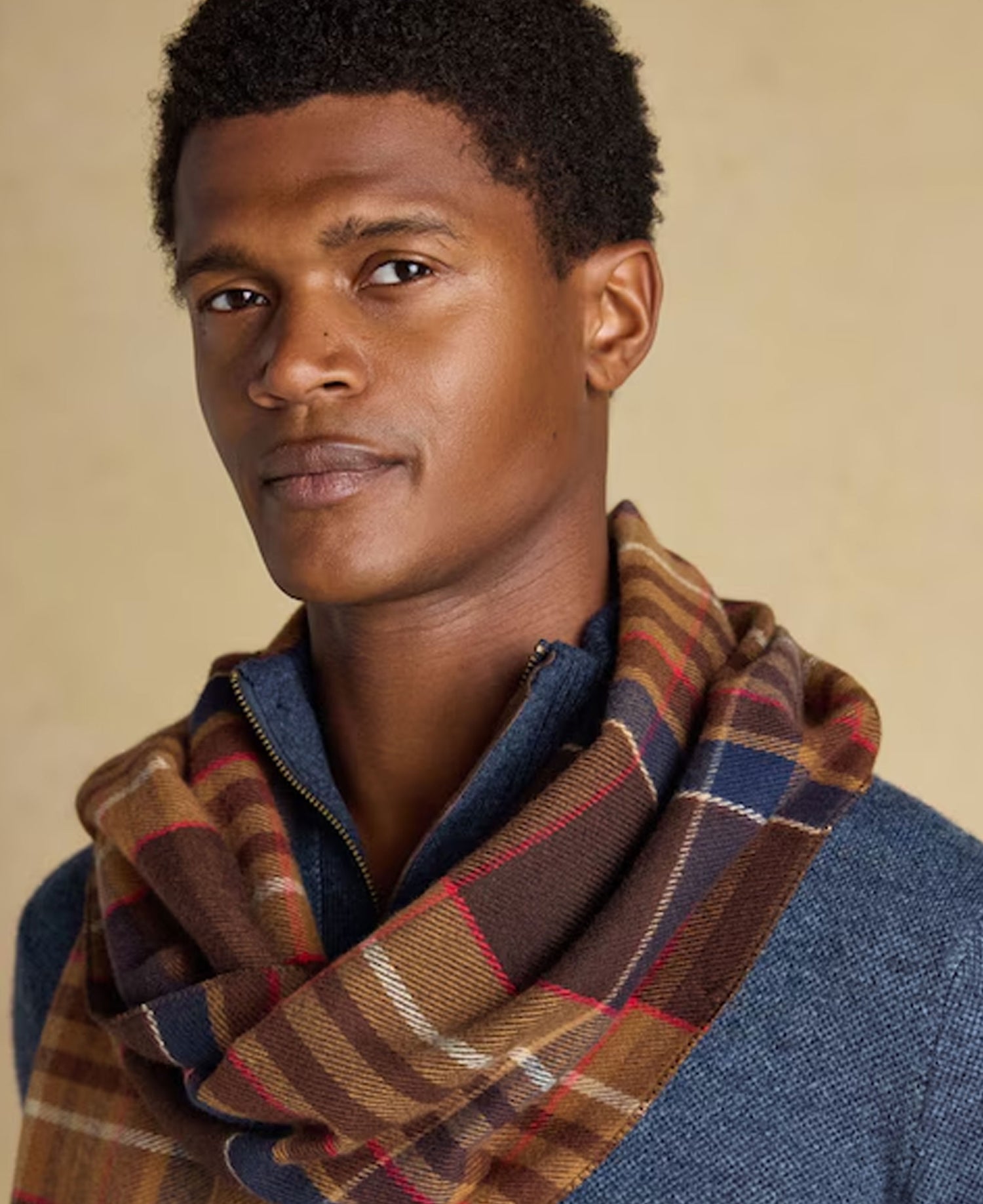 Langtree Check Scarf - Brown