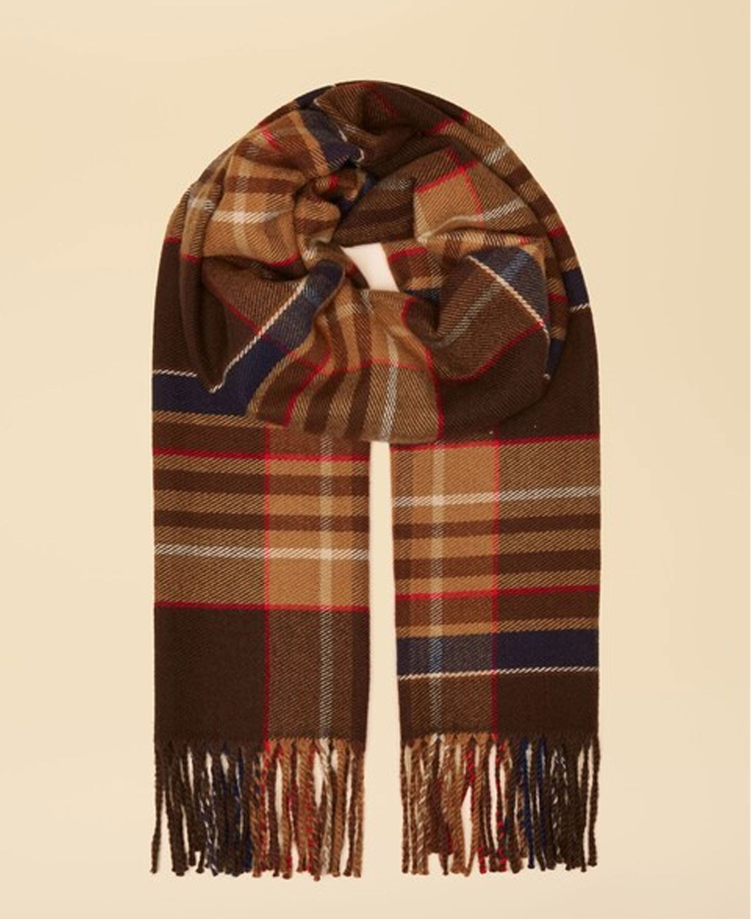 Langtree Check Scarf - Brown