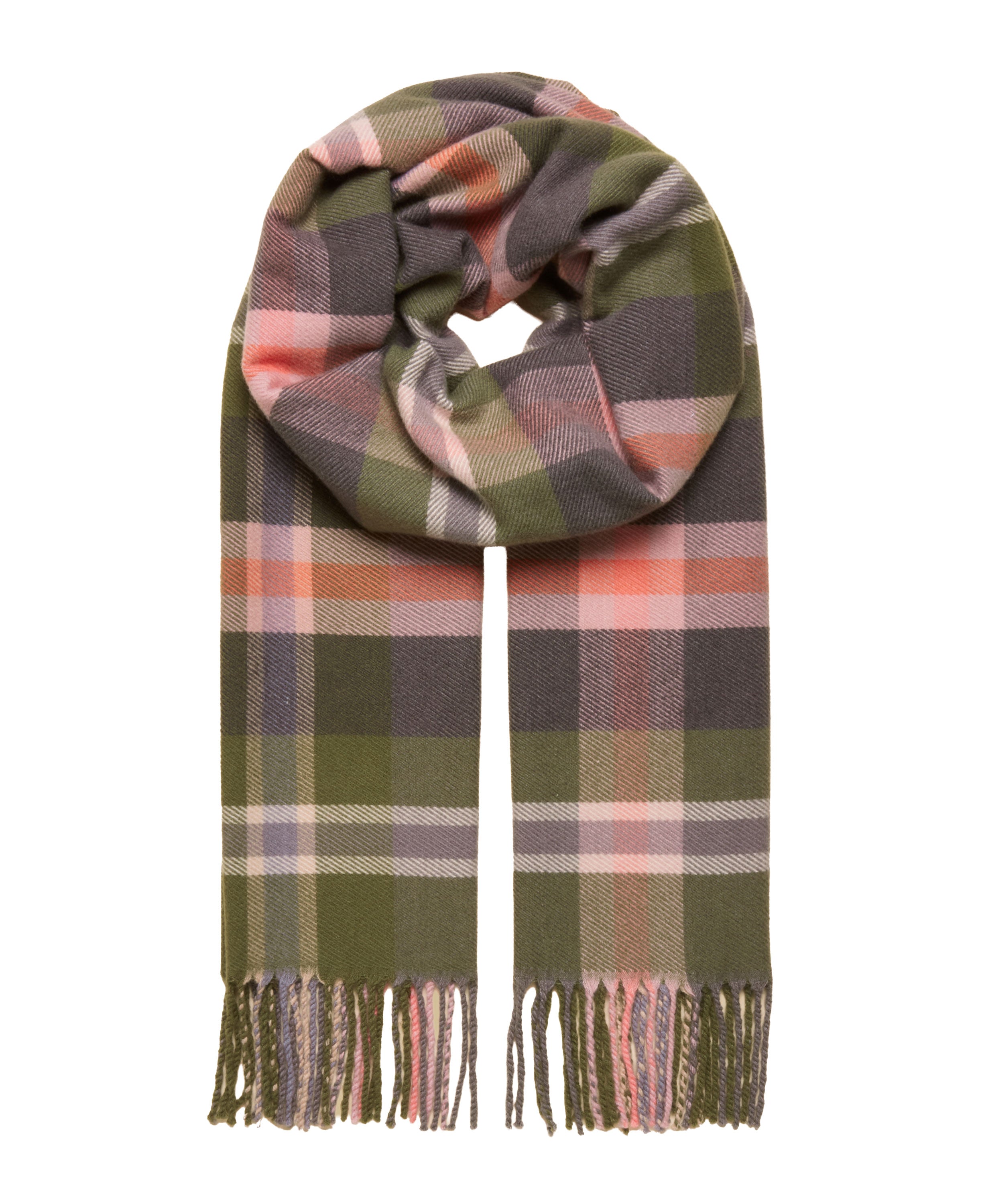 Langtree Scarf- Green/Pink