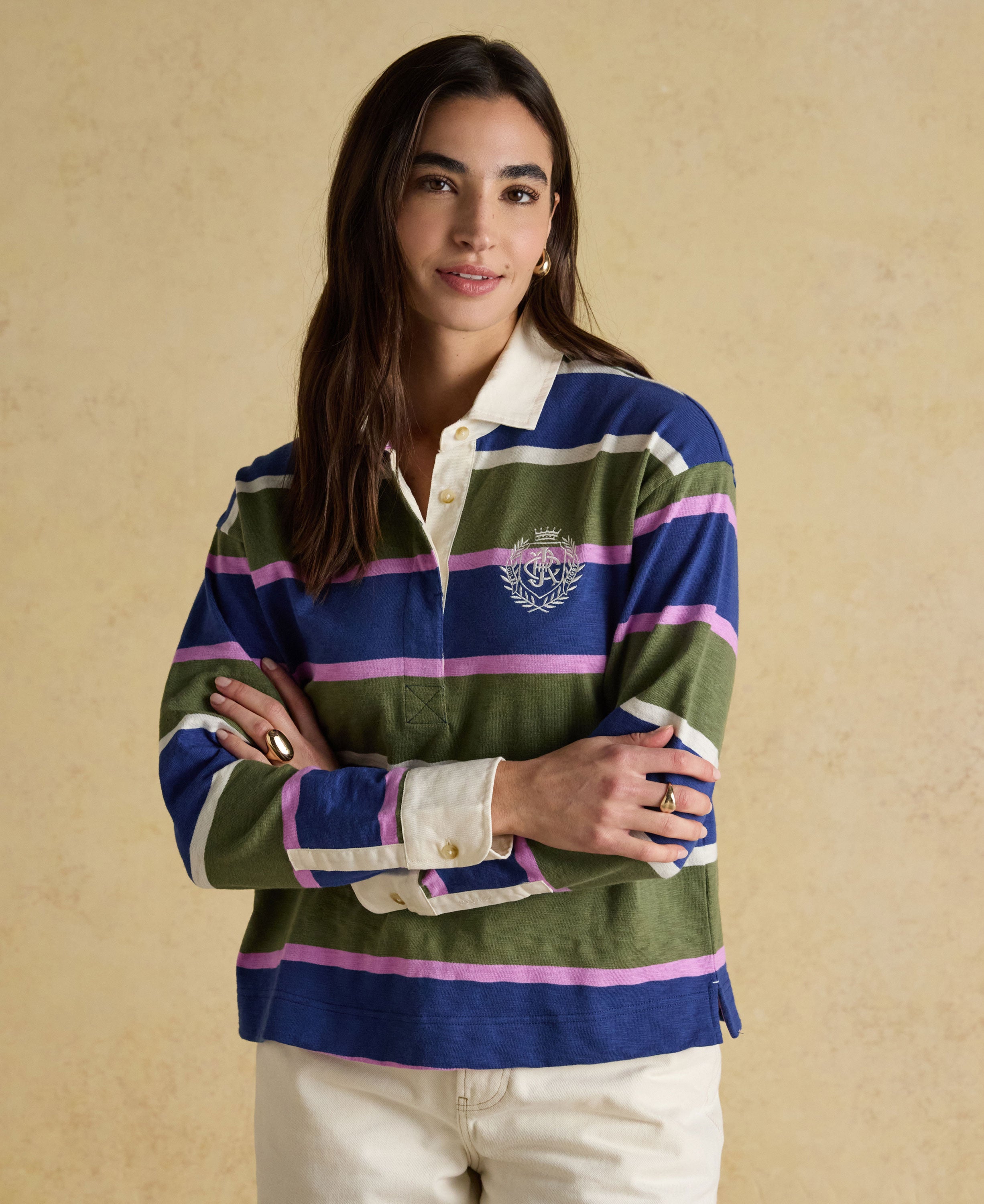 Lara Slub Rugby Shirt - Green