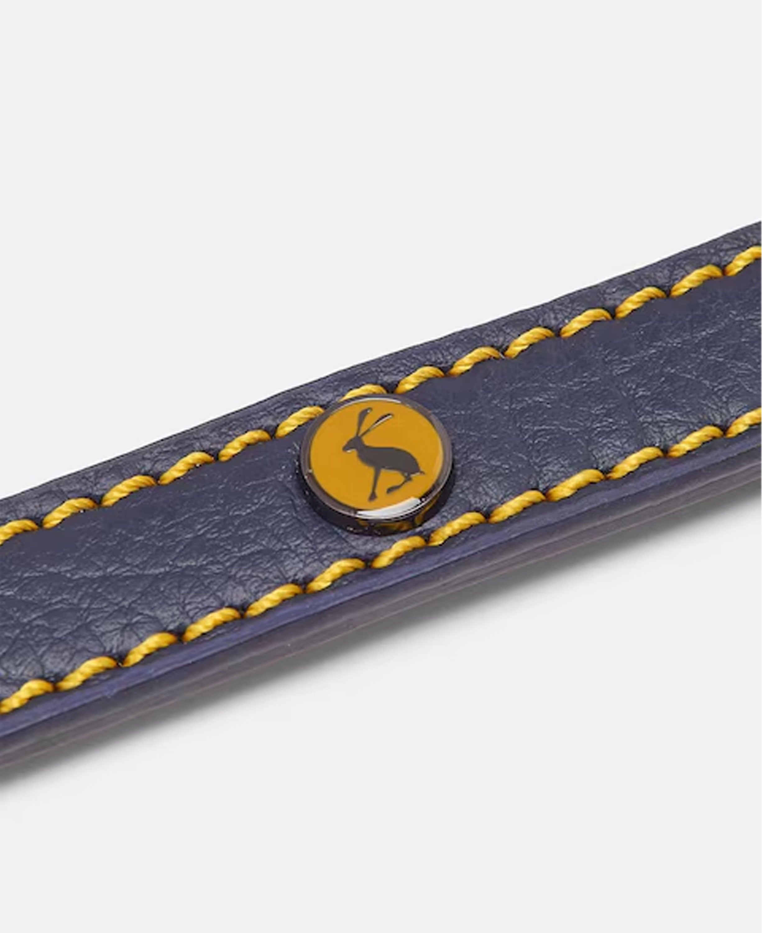 Leather Lead - Navy