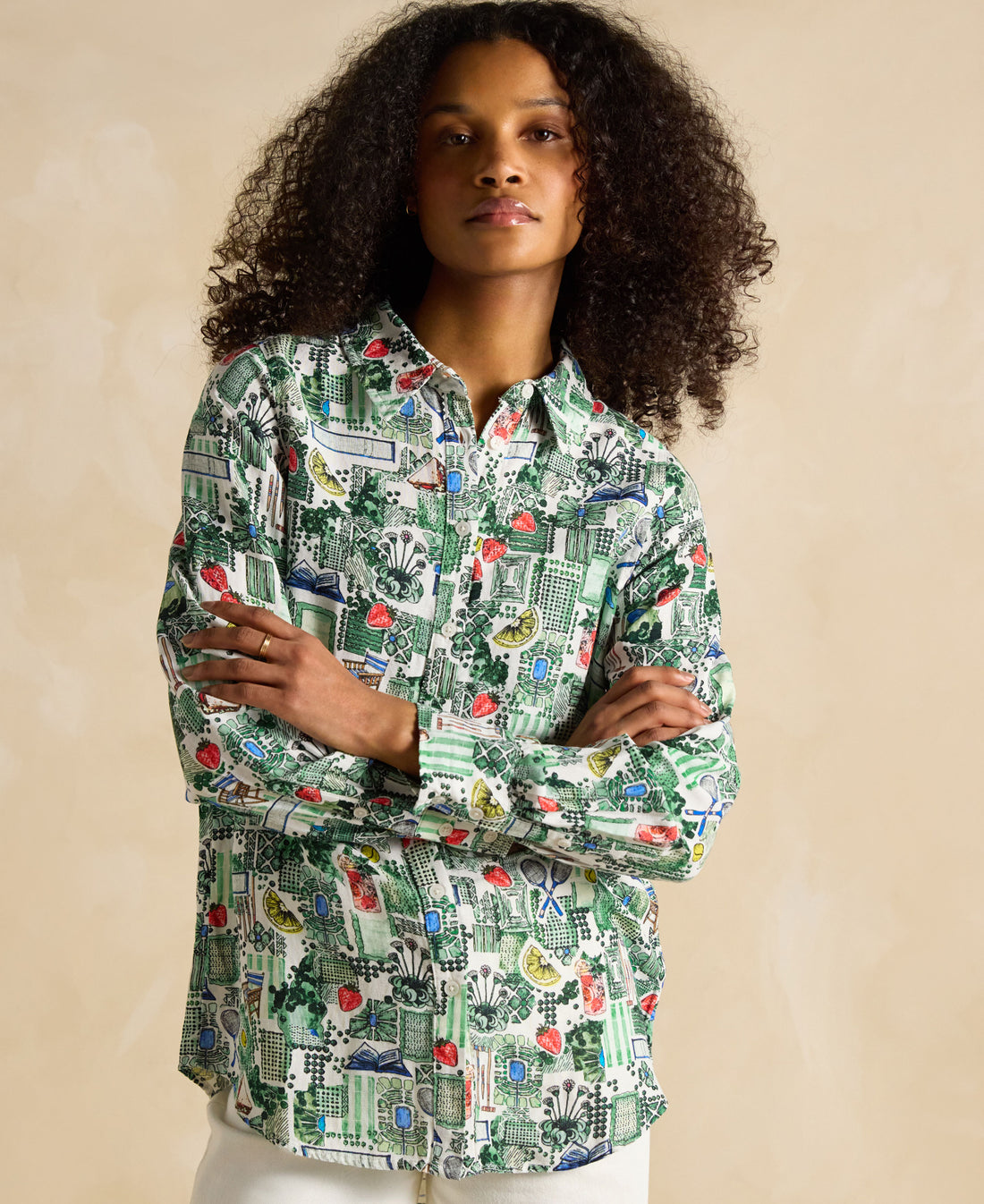 Maeva Linen Shirt - Green