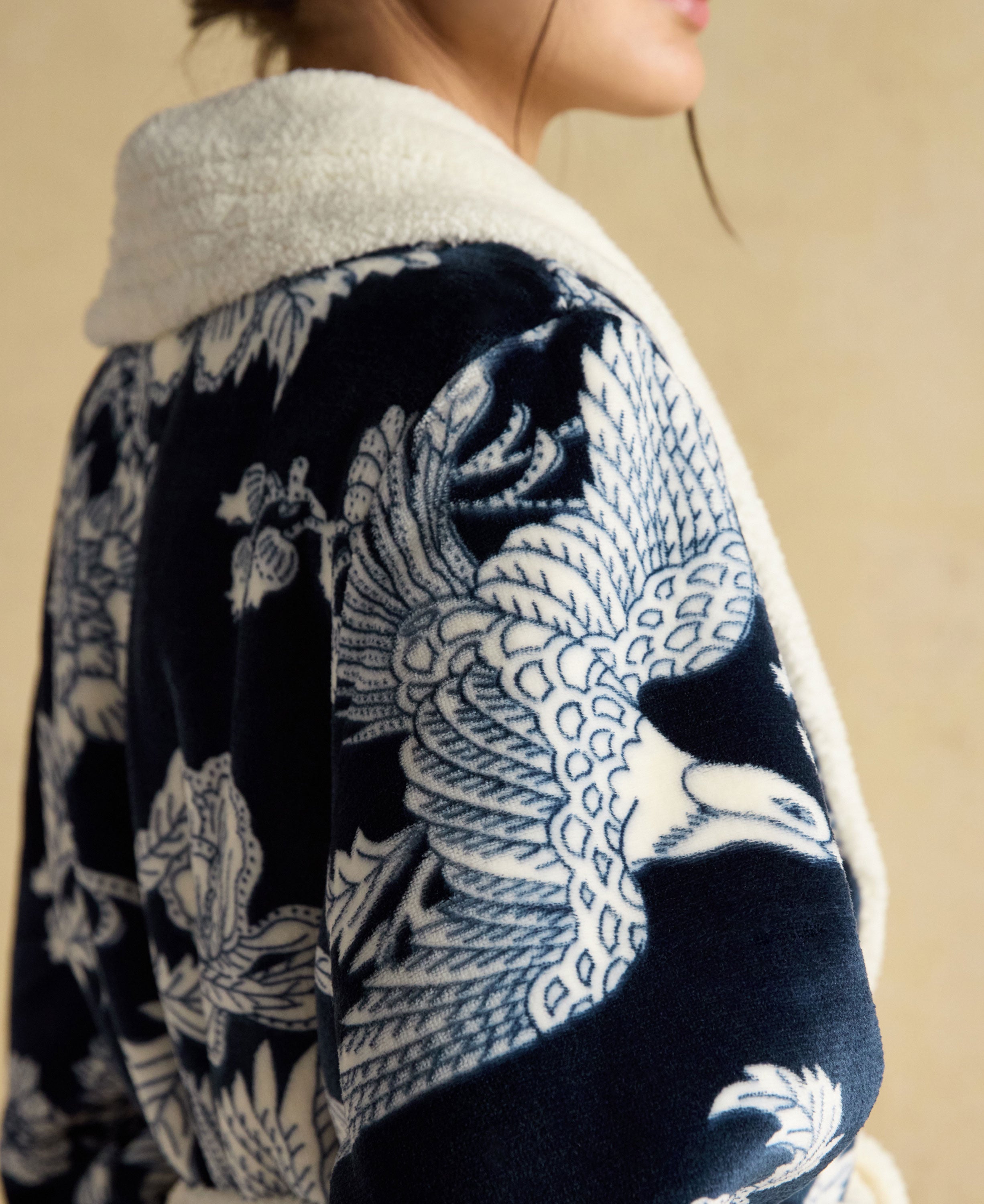 Matilda Dressing Gown - Navy
