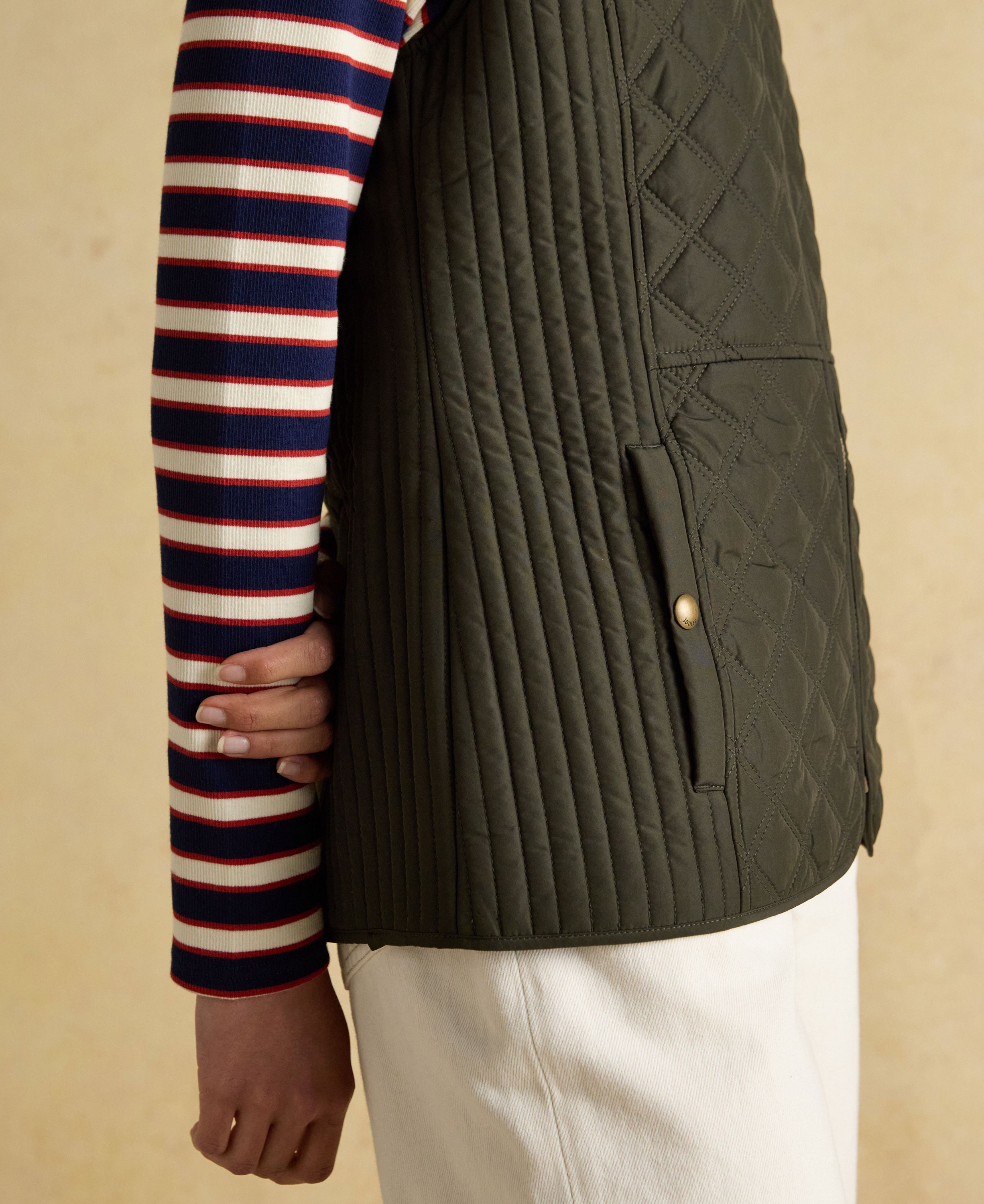Minx Quilted Gilet - Green