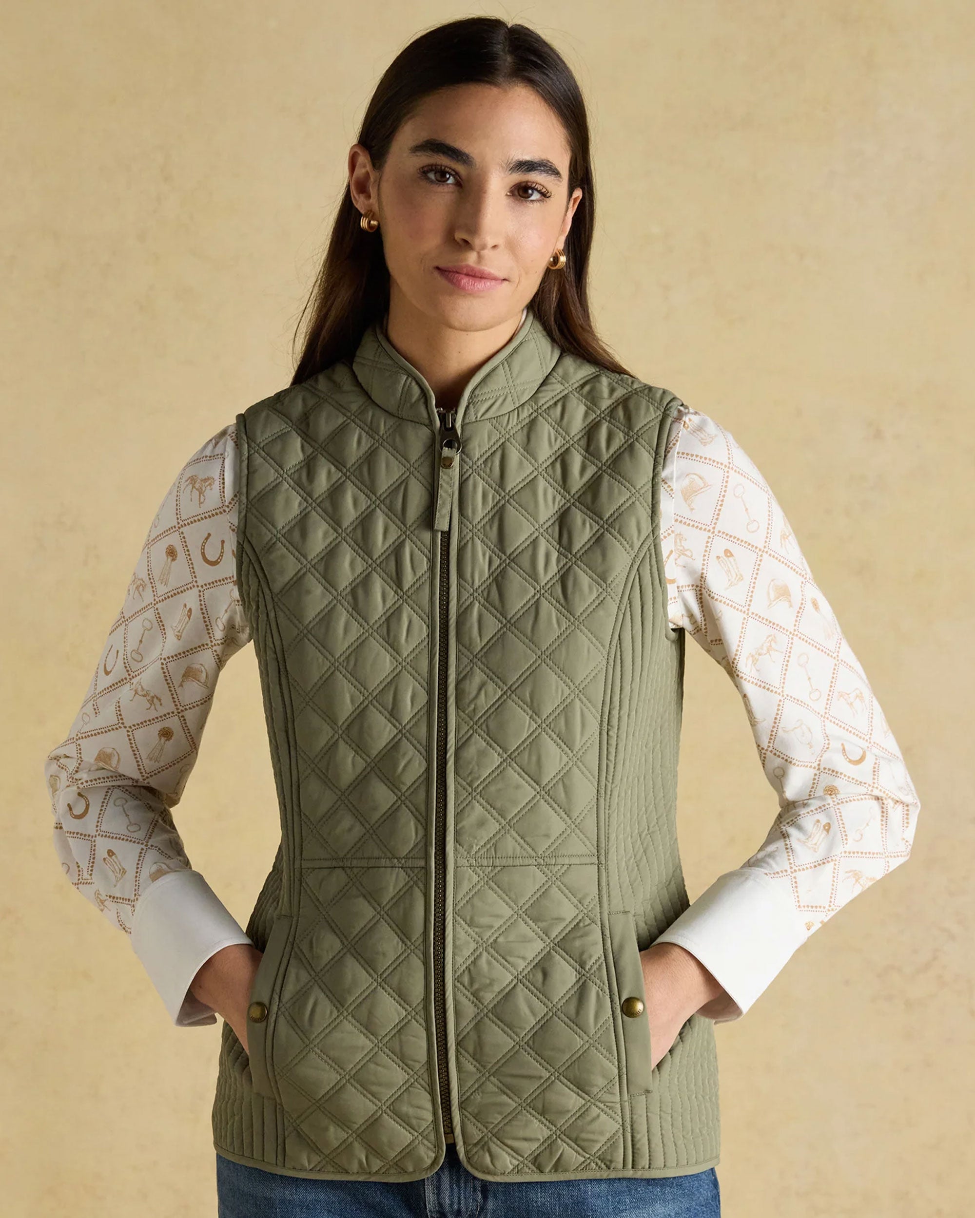 Minx Gilet - Khaki Green