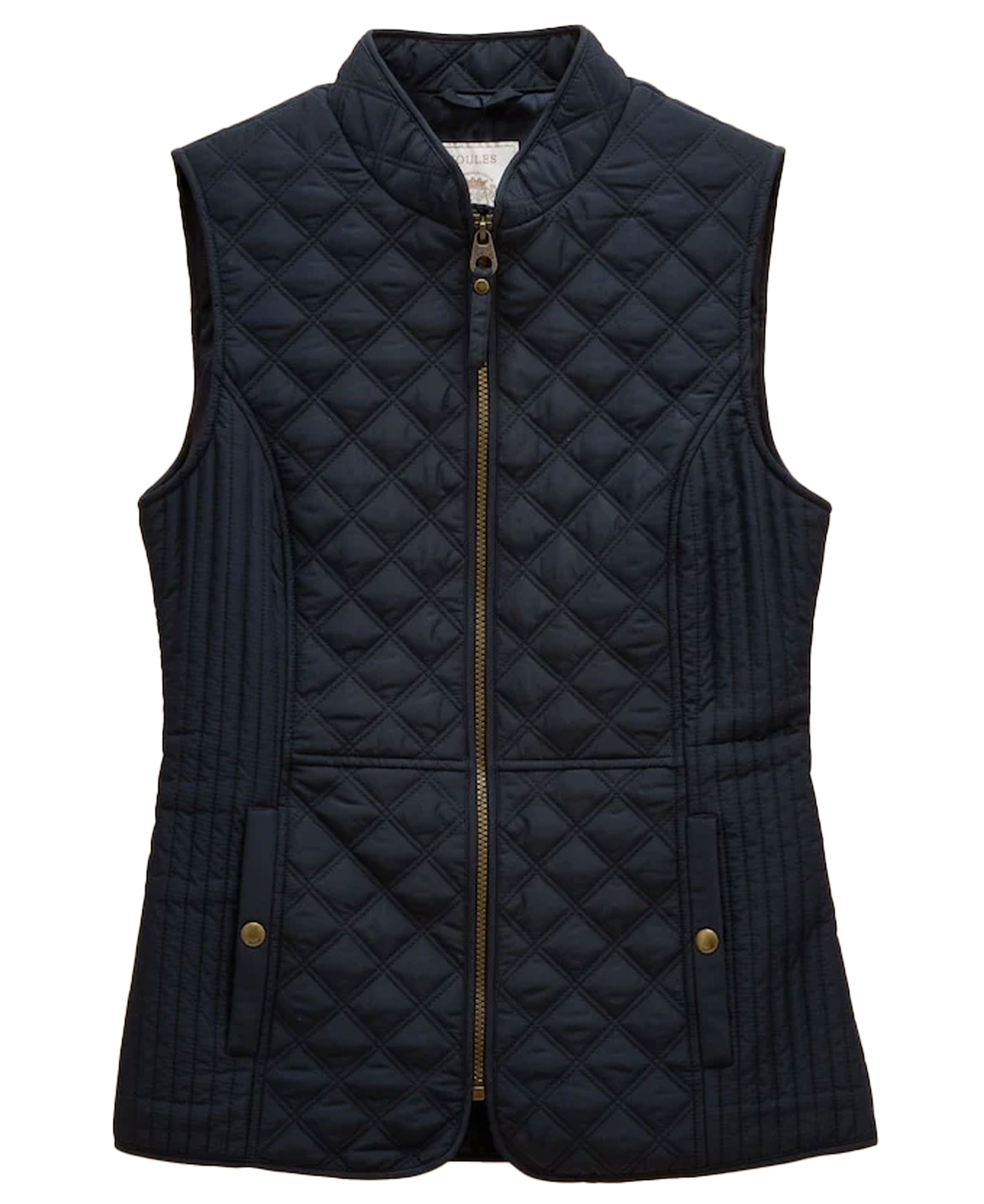 ルミニョン Pearl ribbon chain quilting gilet Landmark | Joules Minx Quilted Gilet in Dark Navy