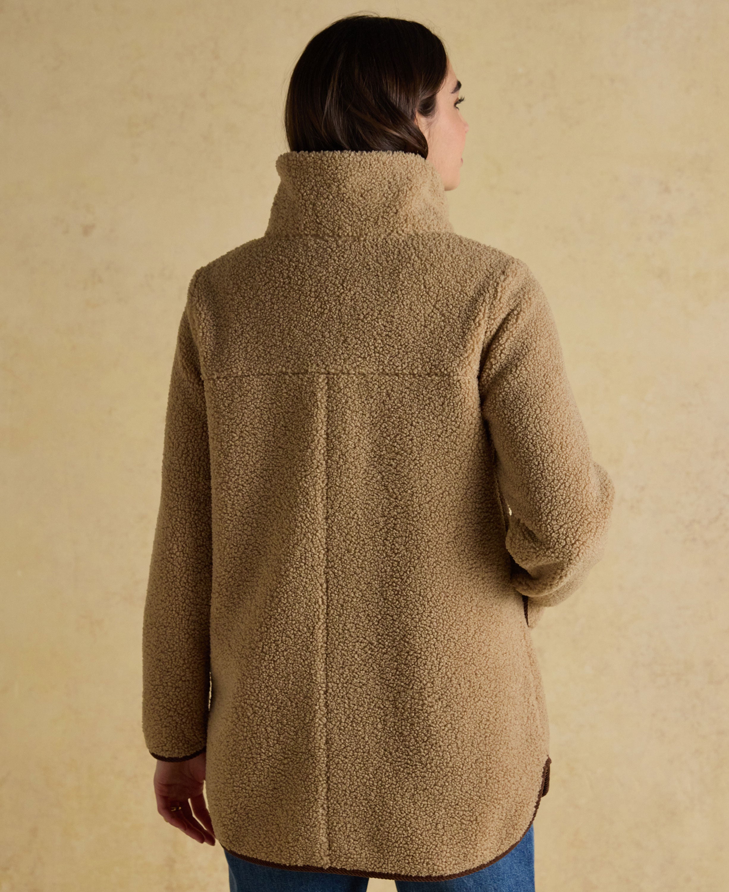 Sadie Longline Fleece Jacket - Neutral