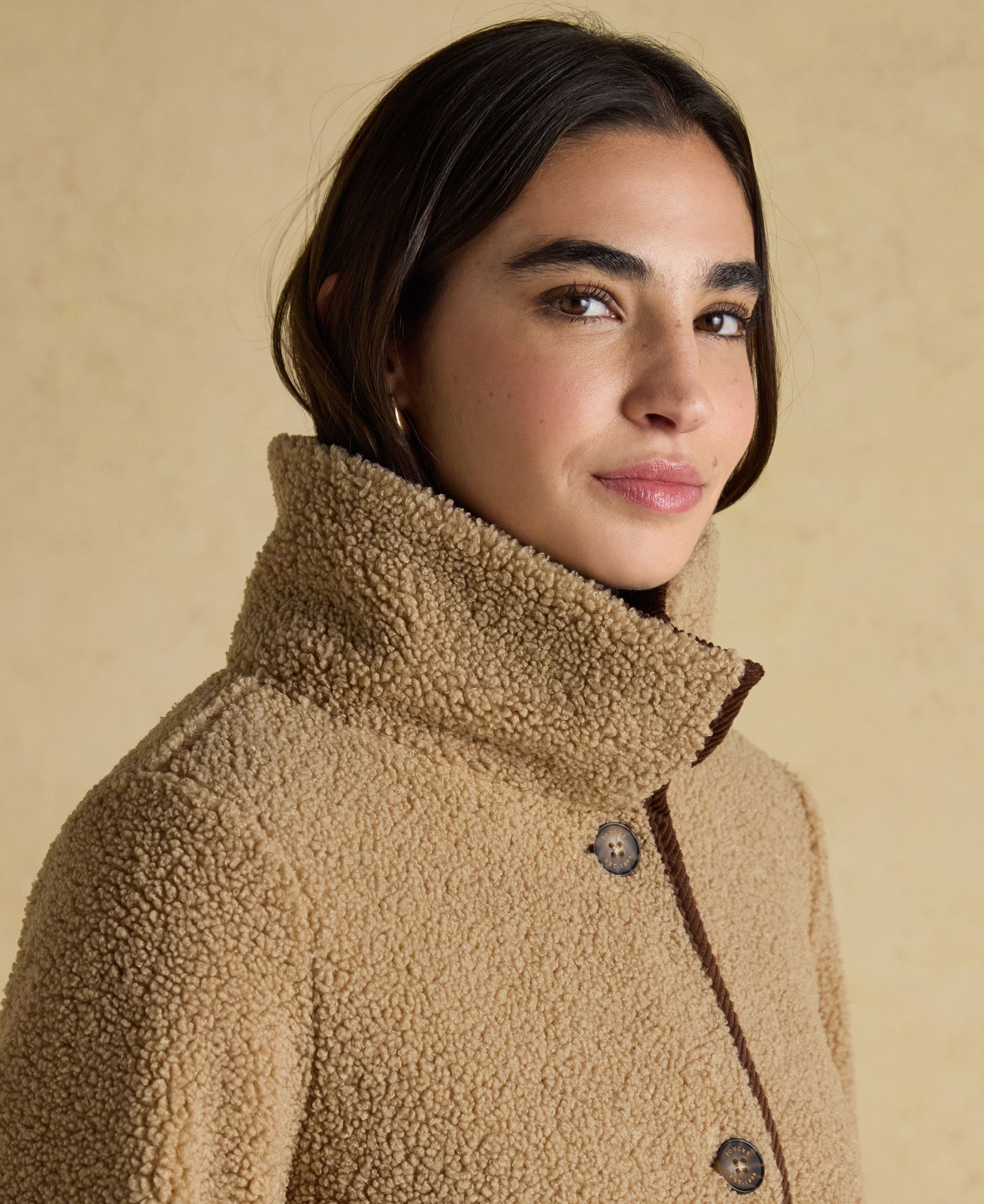 Sadie Longline Fleece Jacket - Neutral