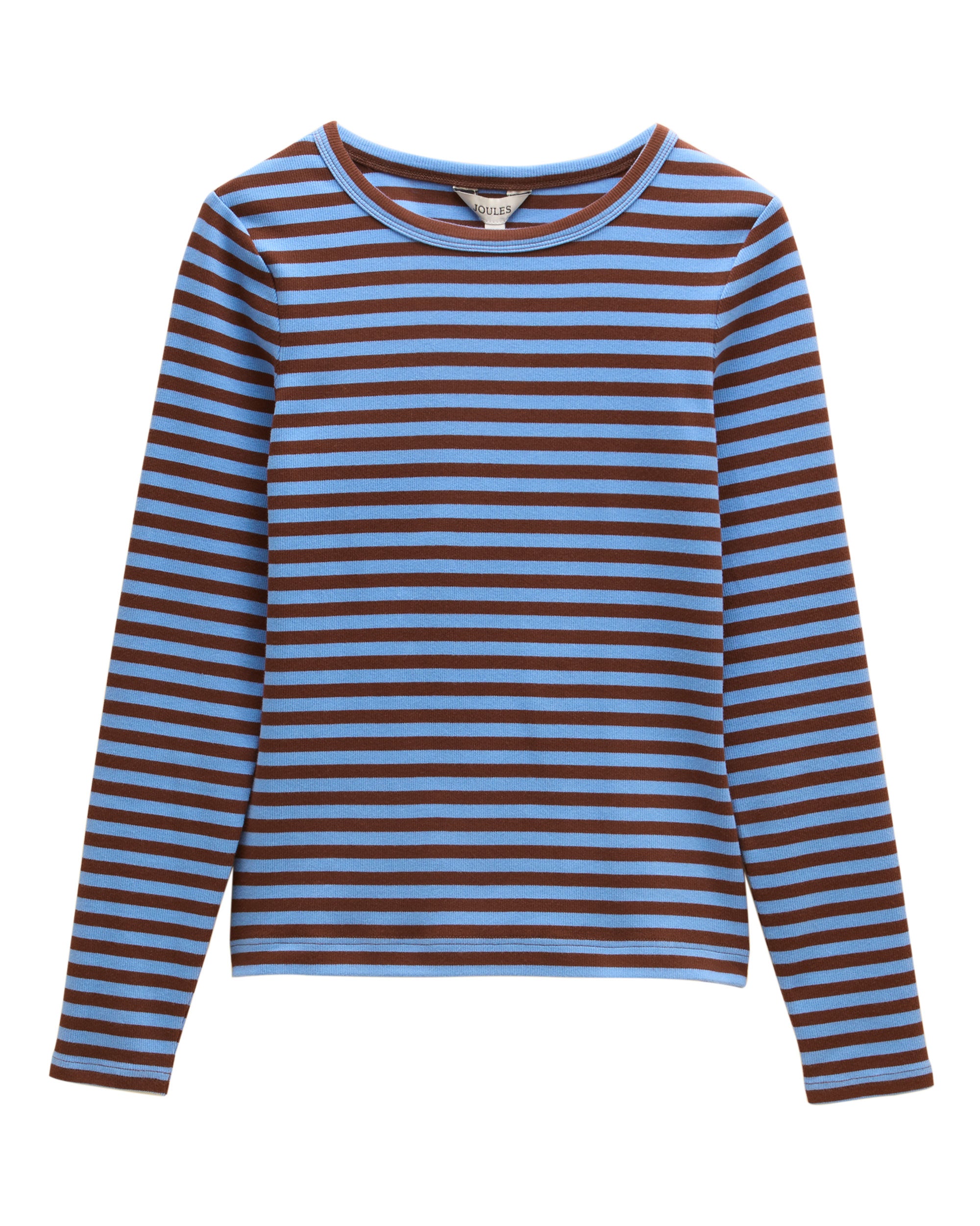Sophie Striped Long Sleeve T-Shirt - Blue/Brown