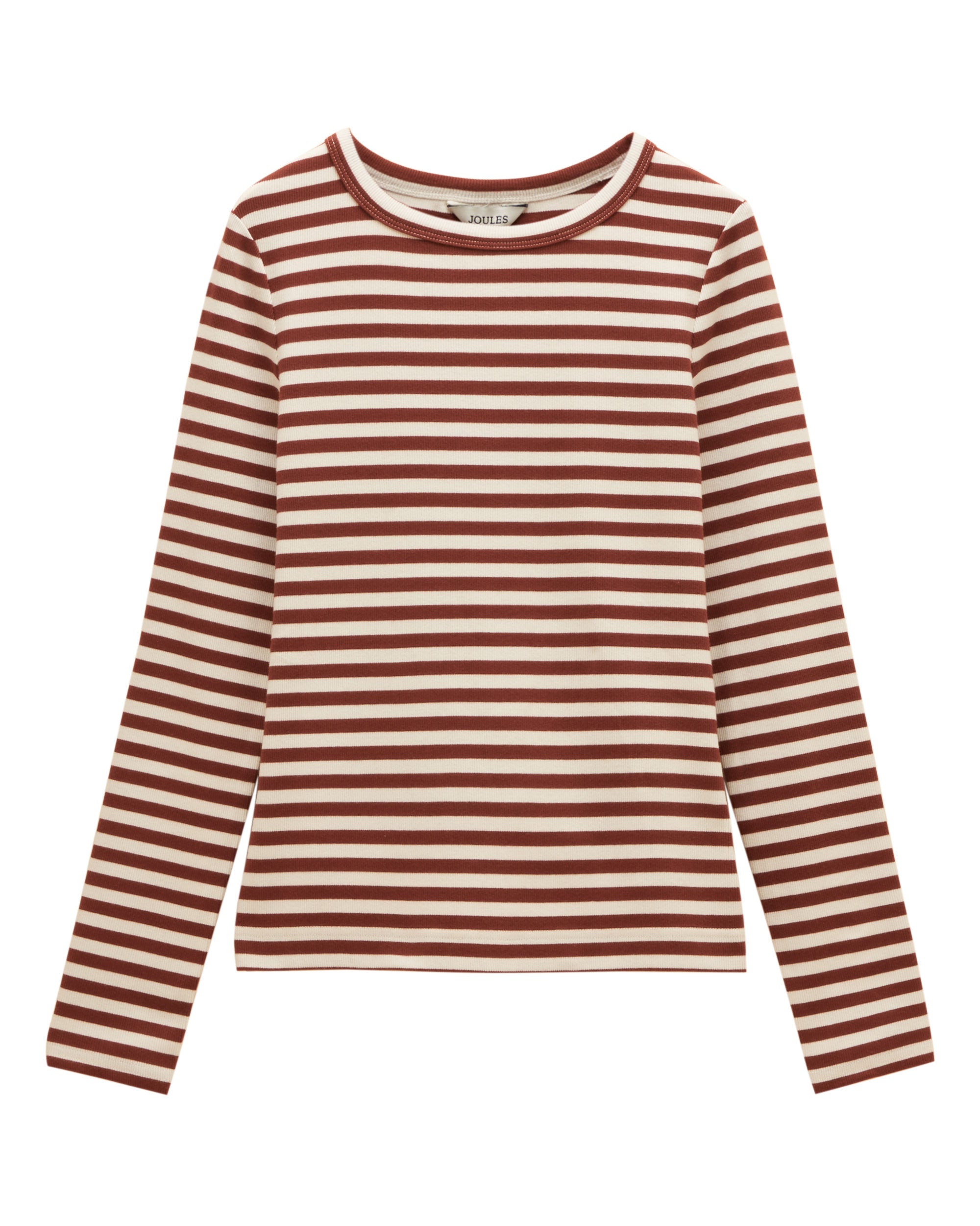 Sophie Striped Long Sleeve T-Shirt - Russet Creme