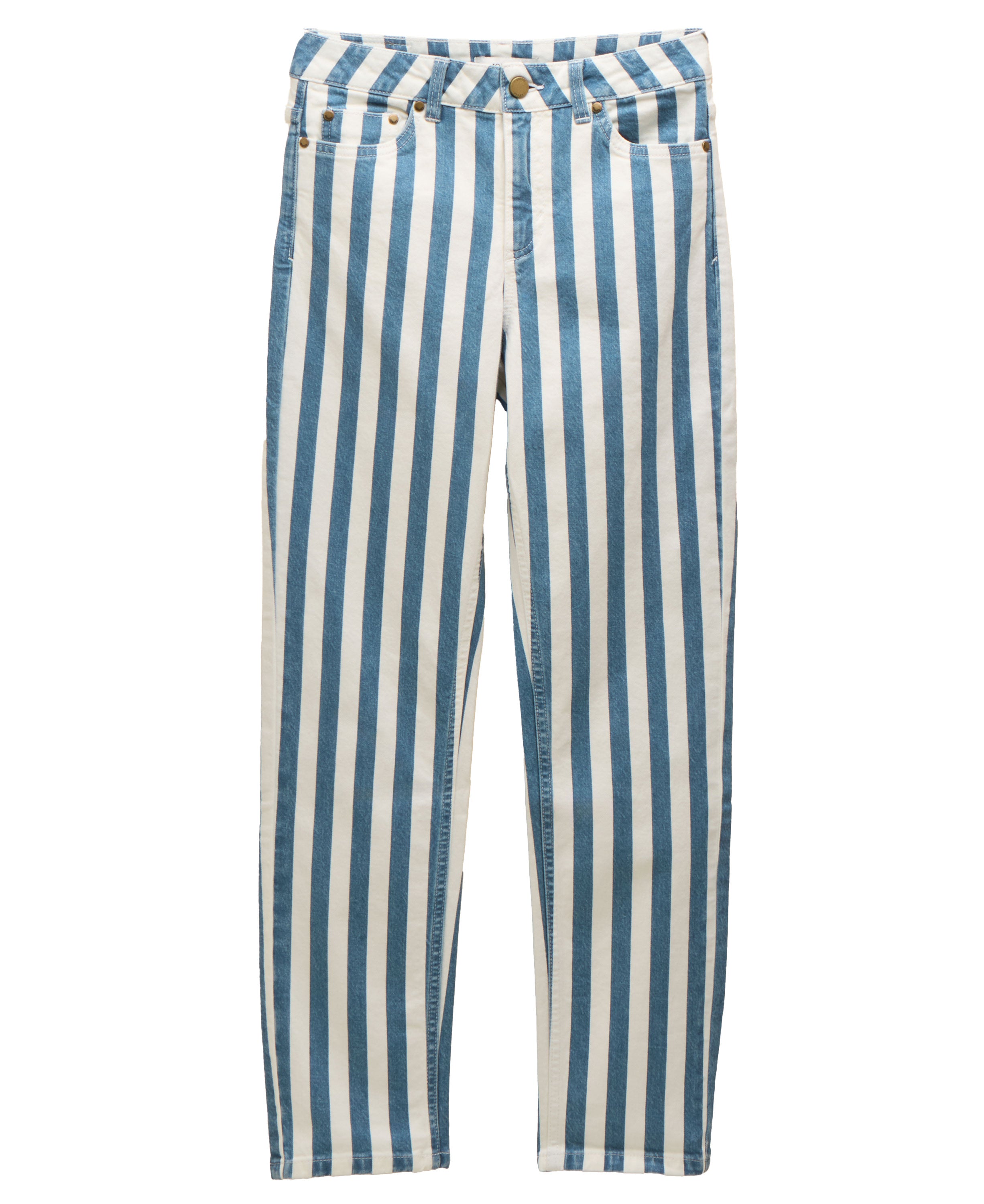 Slim Straight Jeans - Blue Stripe