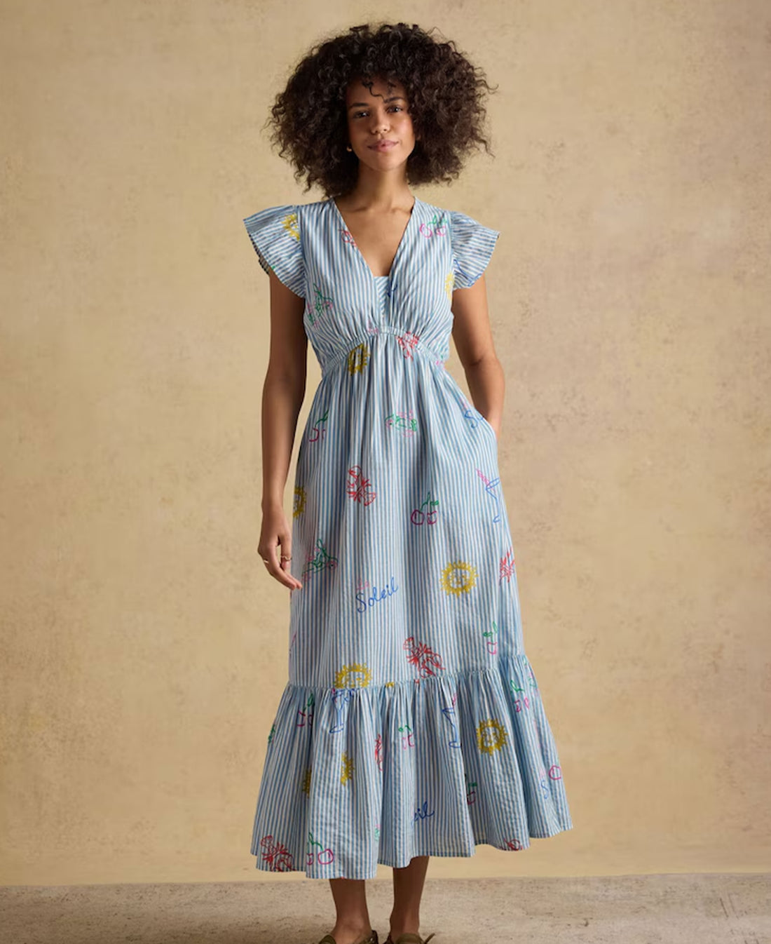 Winnie Dress - Blue/White