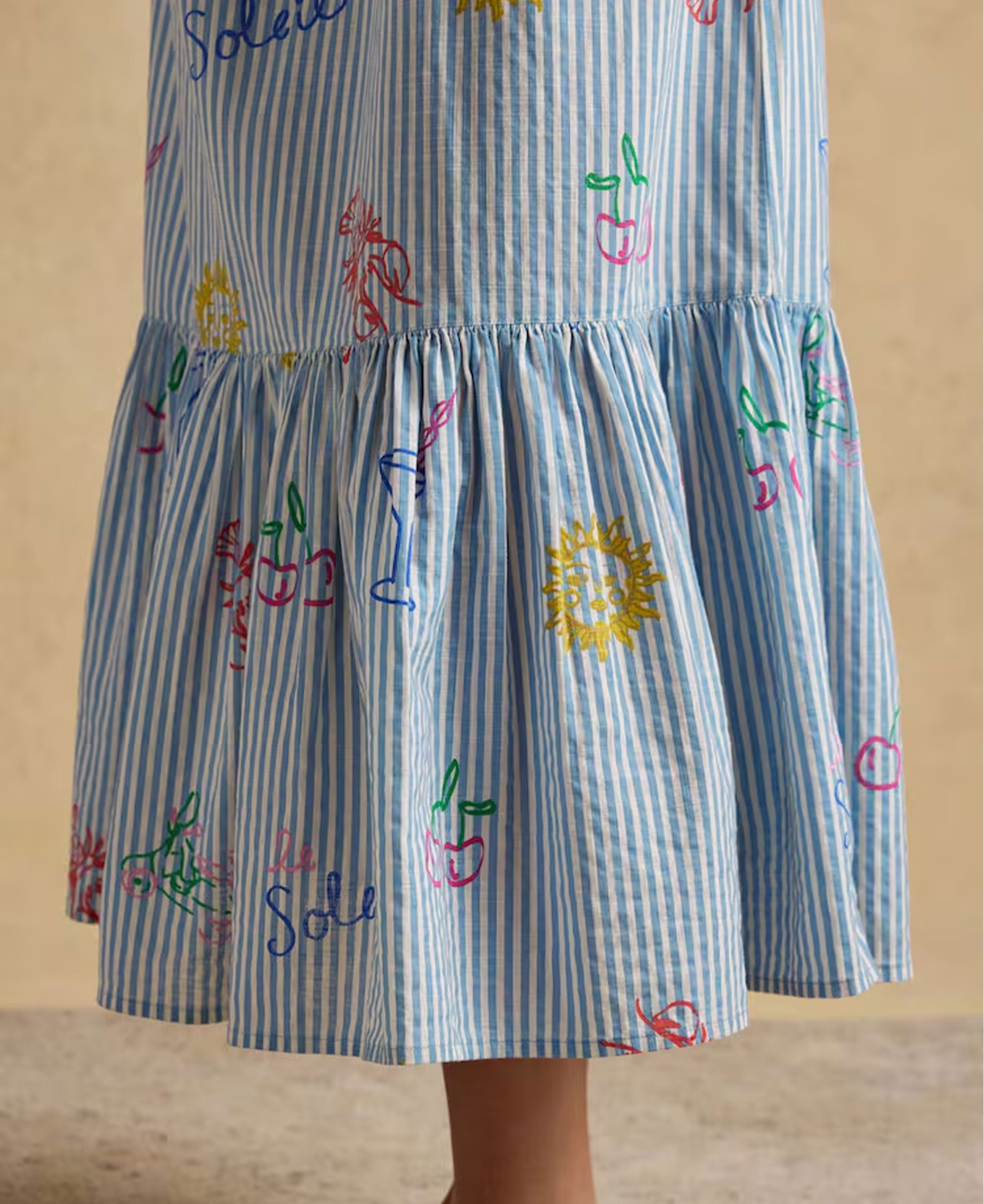 Winnie Dress - Blue/White
