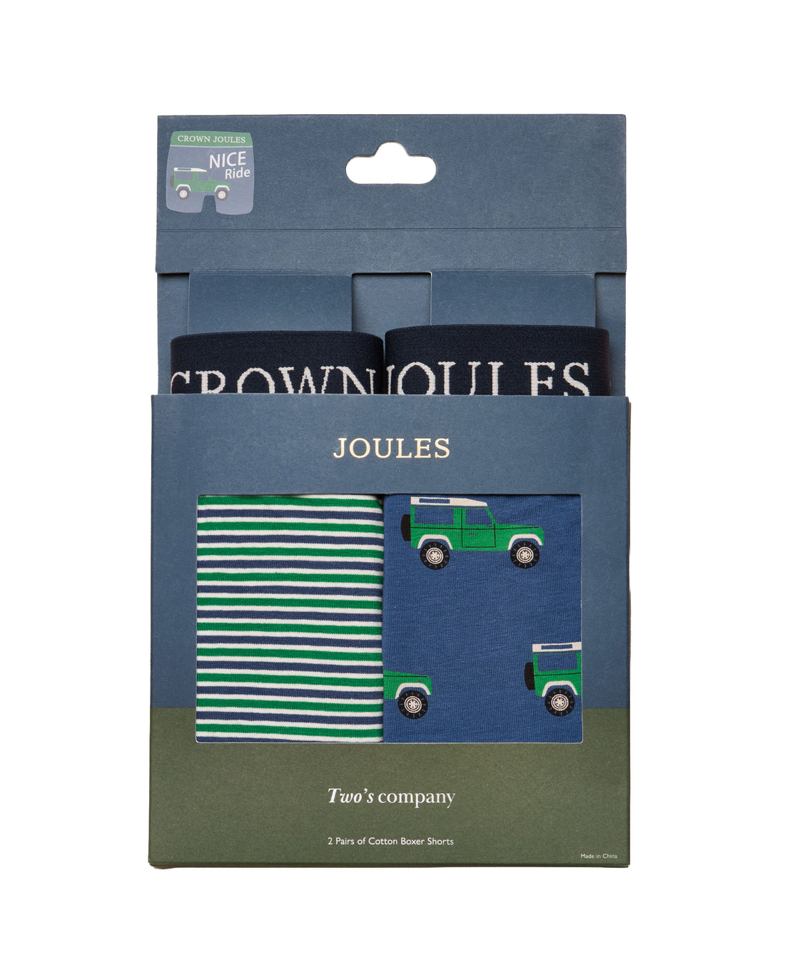 Crown Joules Boxer Shorts - Blue/Green