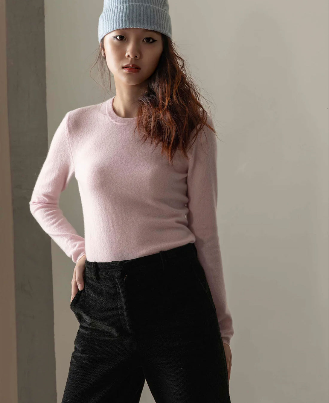 Cashmere Crew Neck Jumper - Pale Lilac