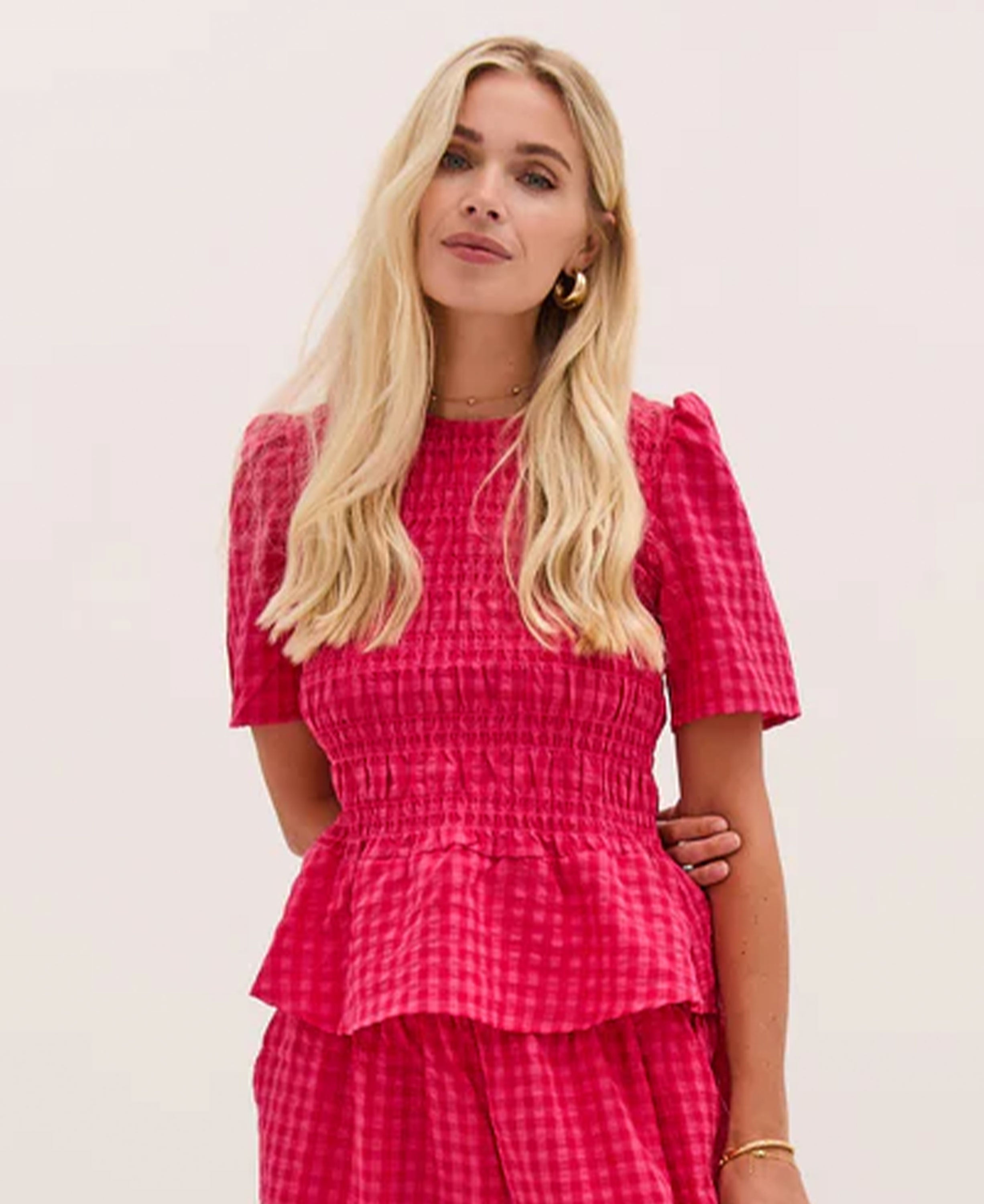 Marina Smocked Top - Pink