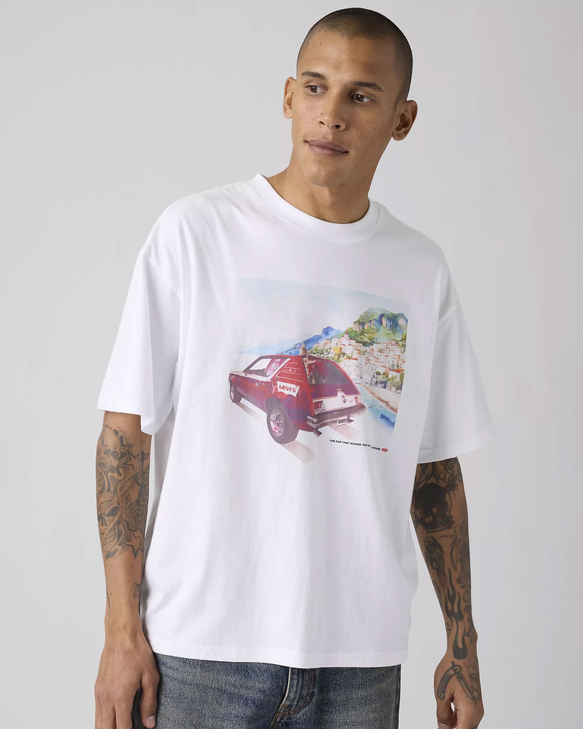 Graphic Boxy Tee Coastal - Creative Denim Greml