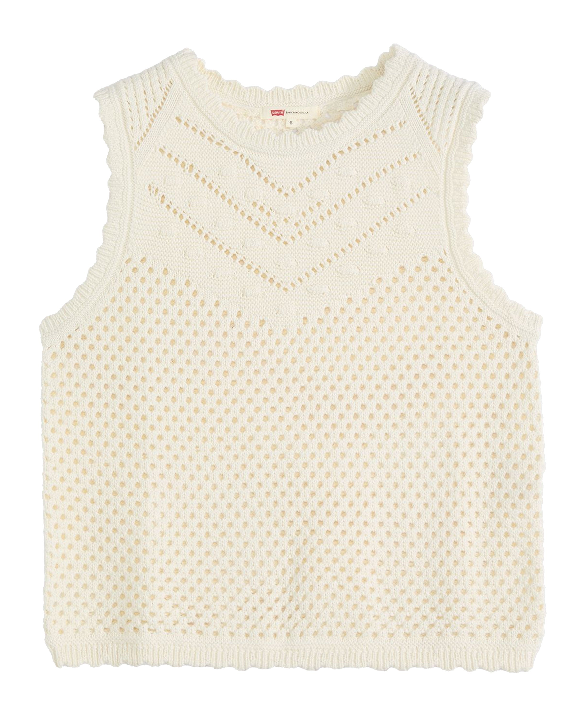 Adrienne Crochet Tank - Egret