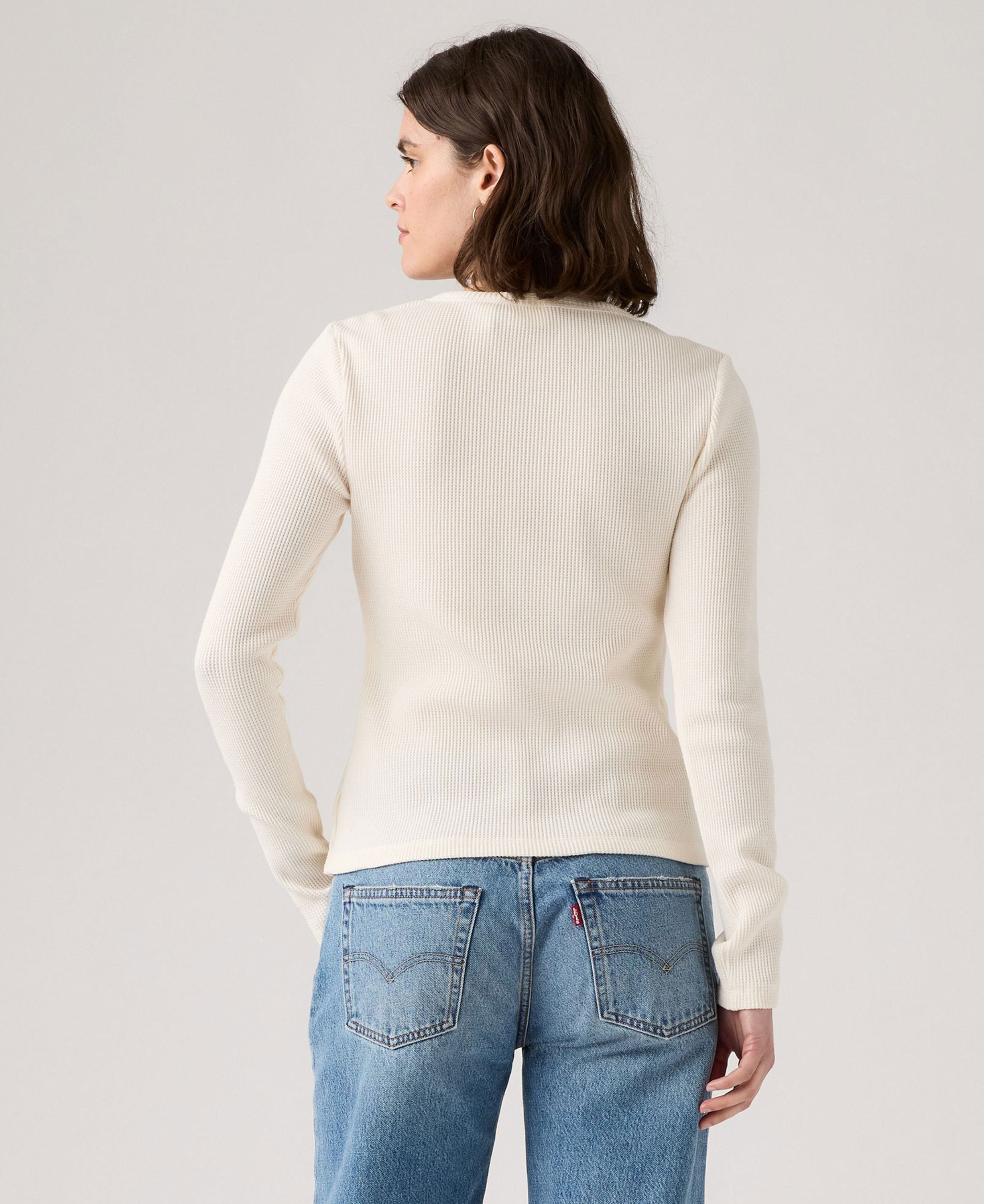 Dry Goods Henley Waffle T-Shirt - Neutral