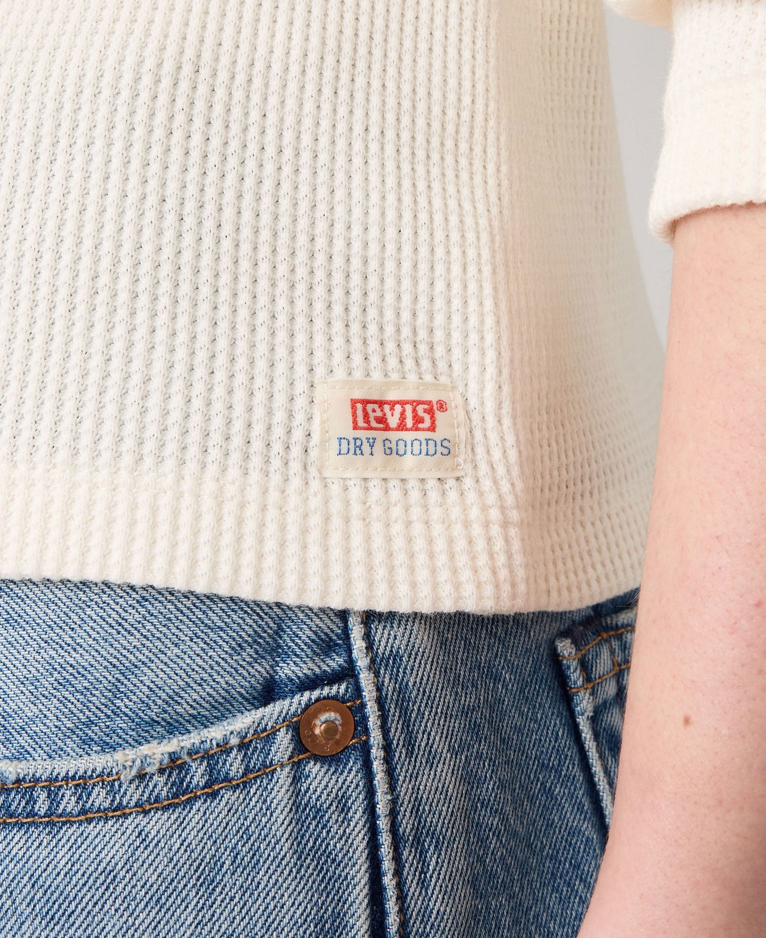 Dry Goods Henley Waffle T-Shirt - Neutral