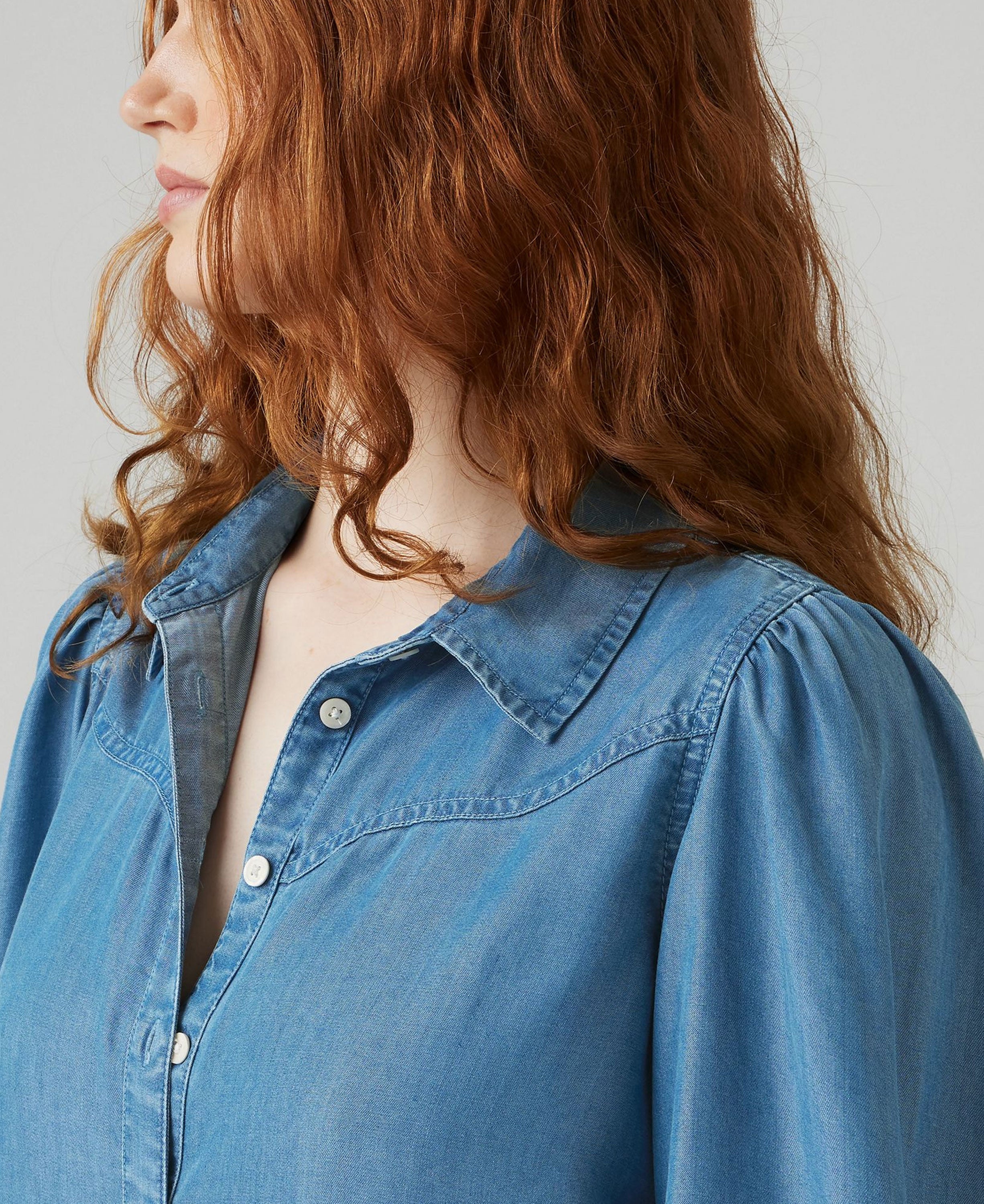 Journey Western Shirt - Med Indigo