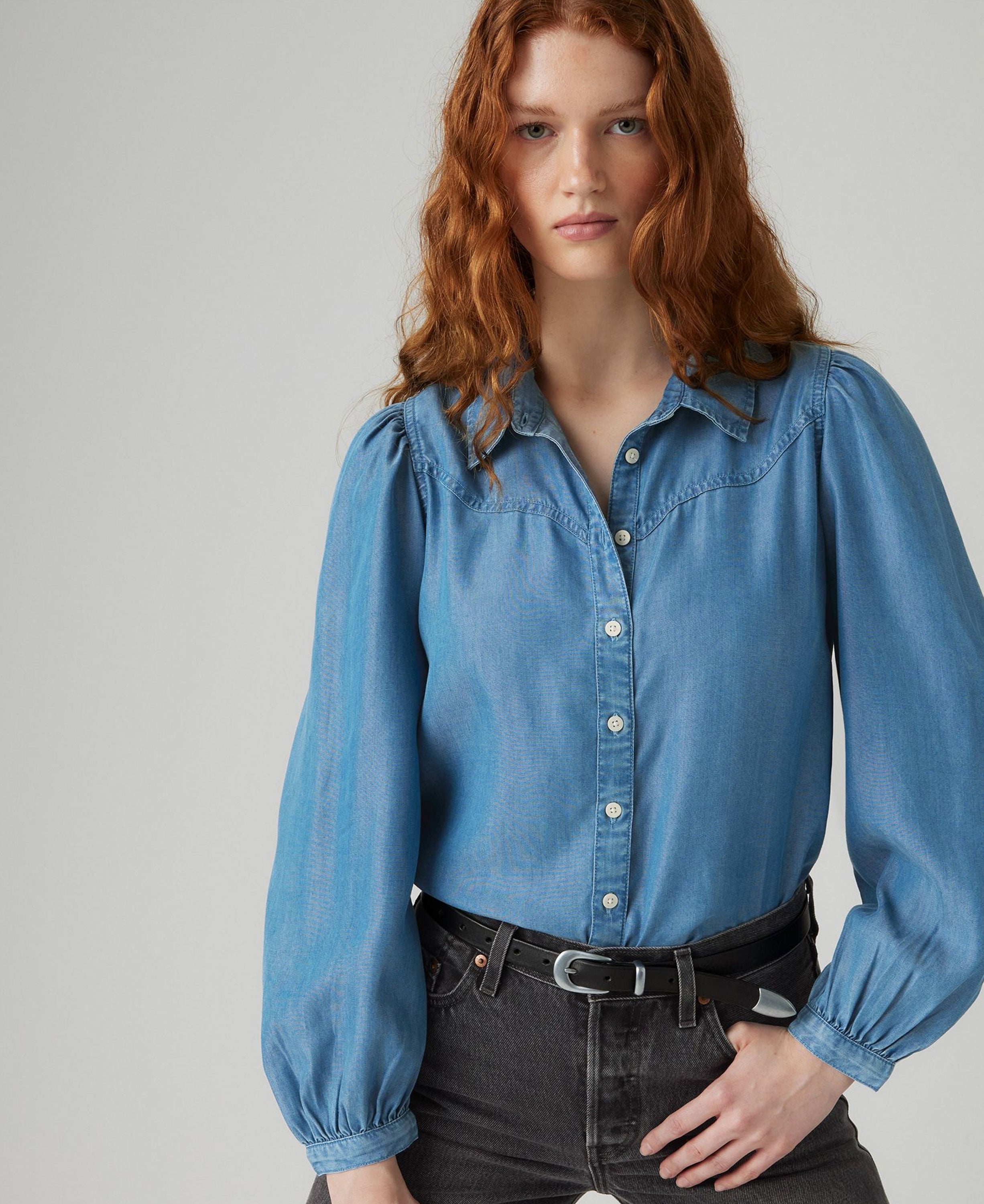 Journey Western Shirt - Med Indigo