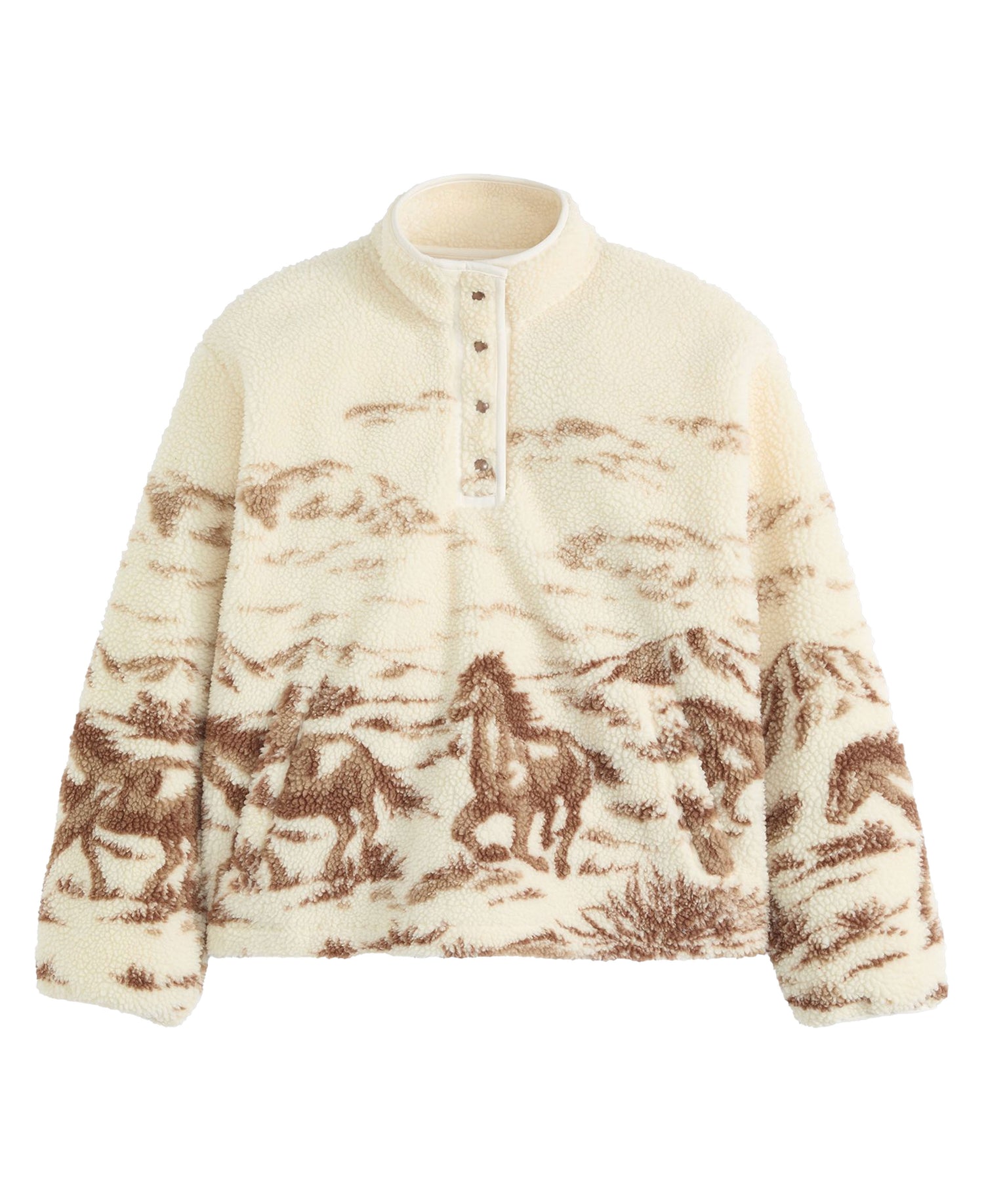 Kasey Sherpa Pullover Fleece - Neutral