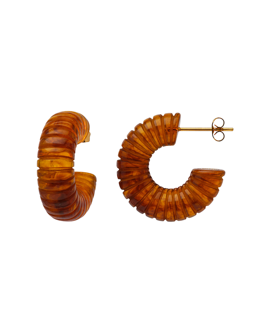 Tortoise Shell Resin Earrings - Tortoise Shell Resin