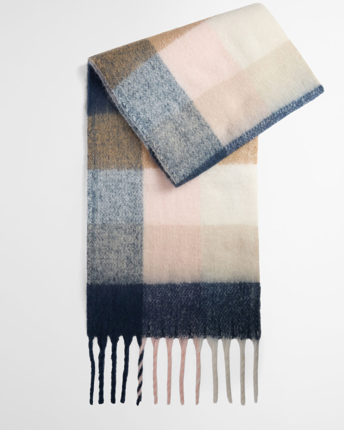 Marie Scarf - Navy/Blush Pink