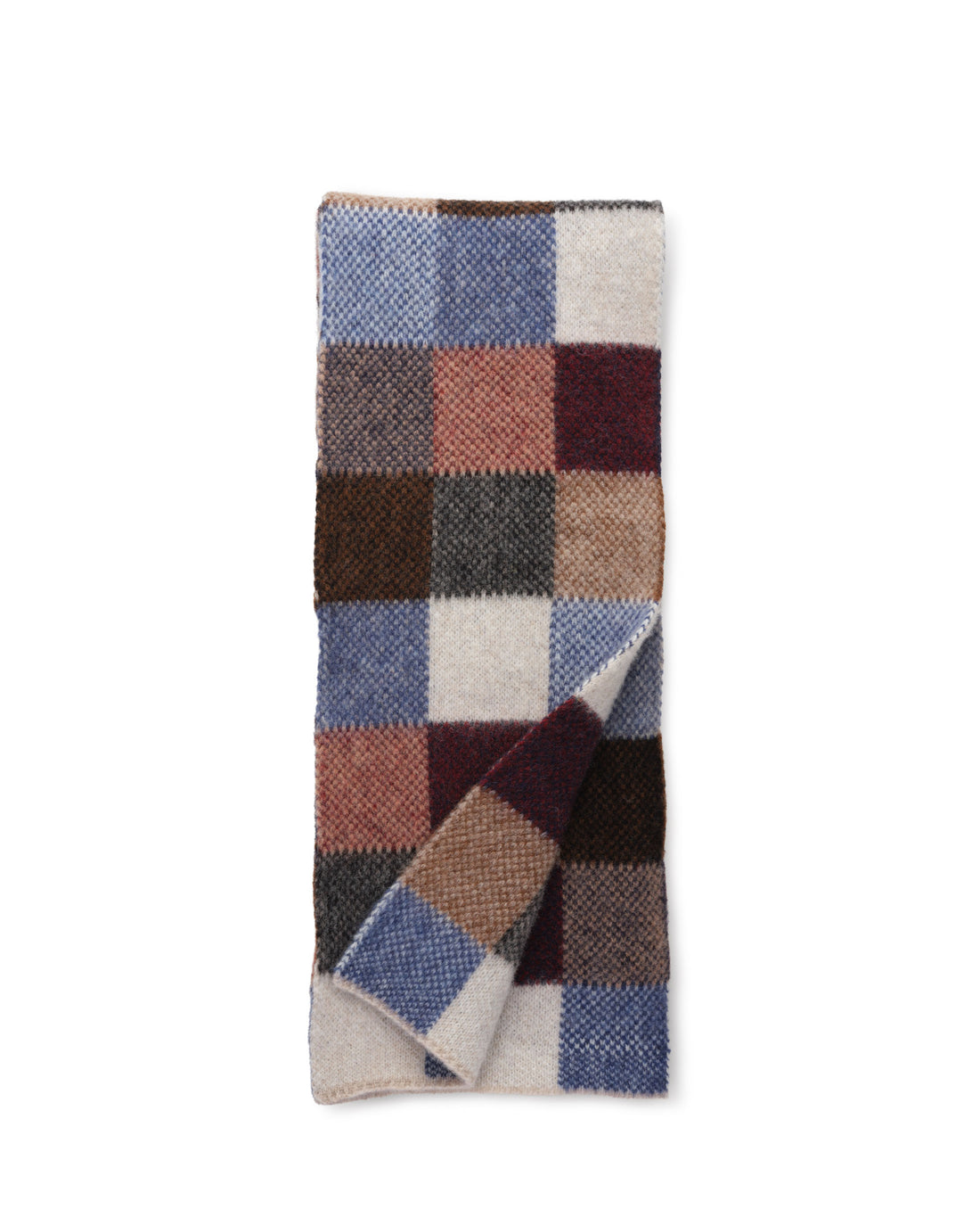 Eildon Scarf - Blue Brown Grey