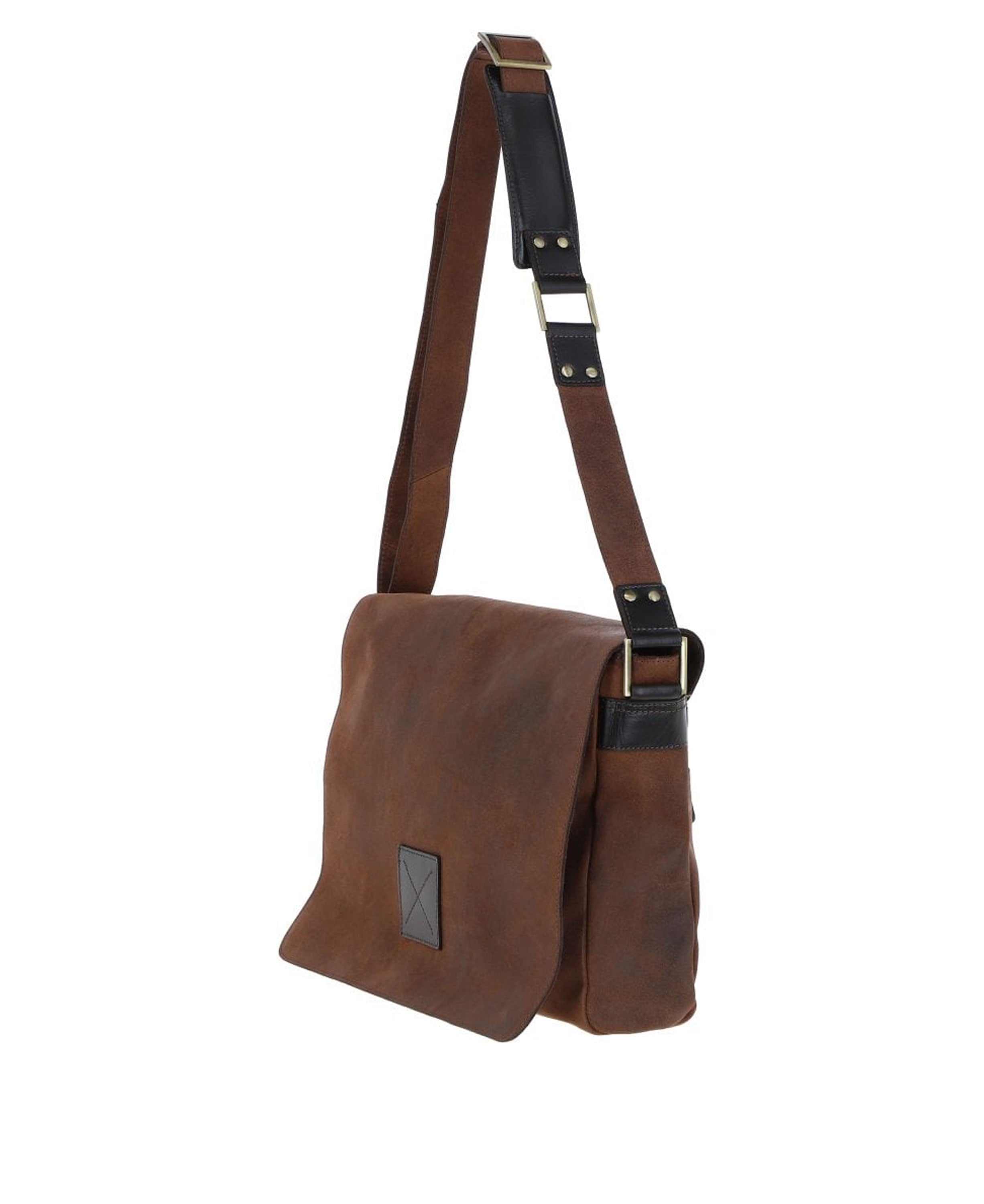 Oxford Peter Large Messenger Bag - Mud Brown