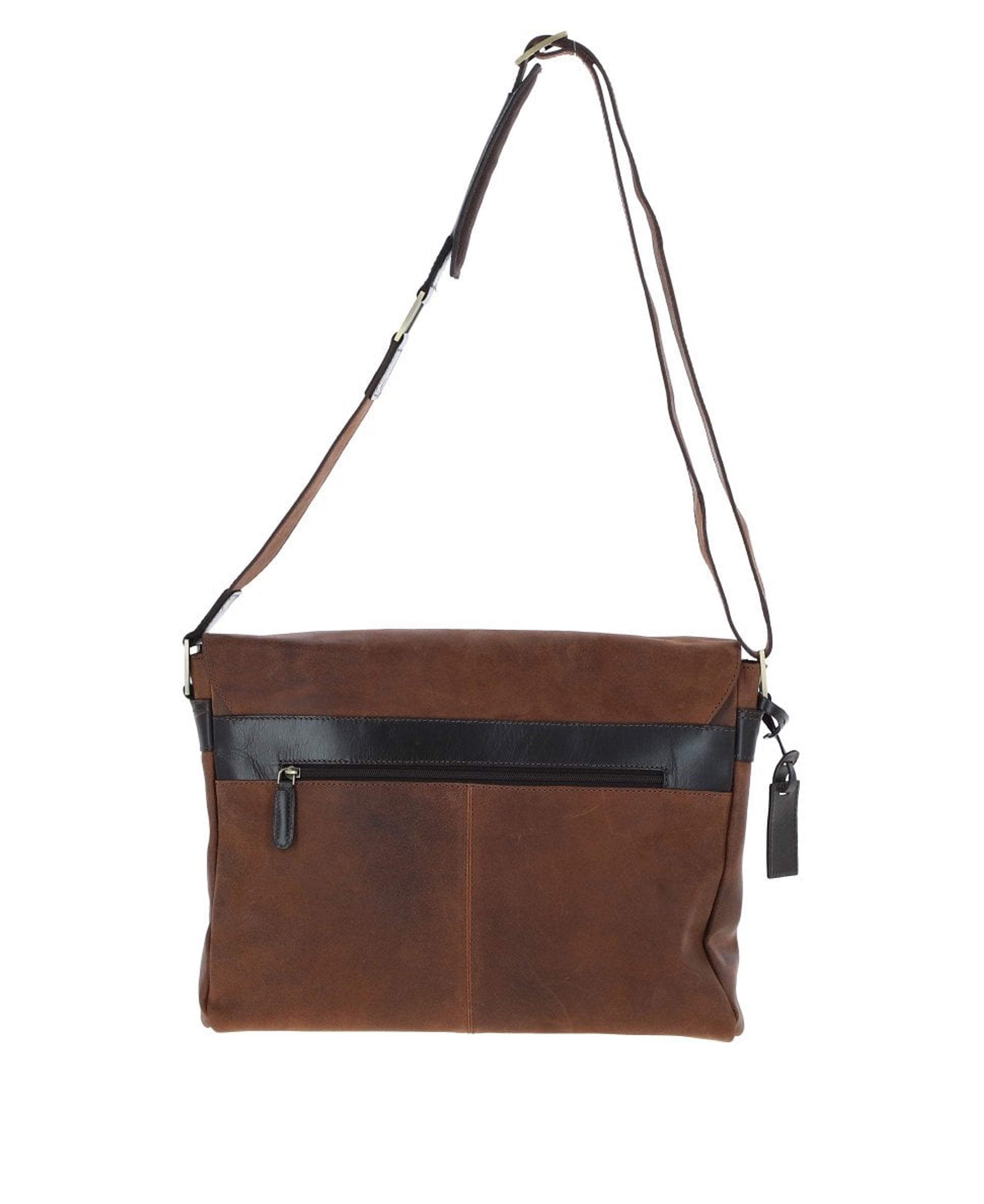 Oxford Peter Large Messenger Bag - Mud Brown