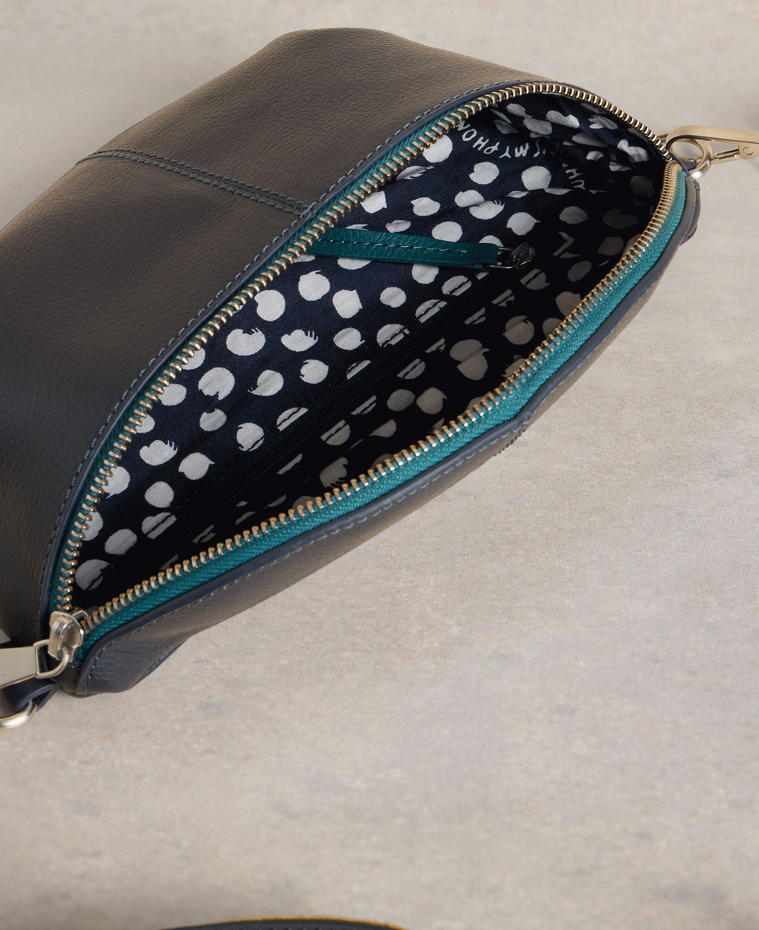 Mini Sebby Leather Sling Bag - Navy Multi